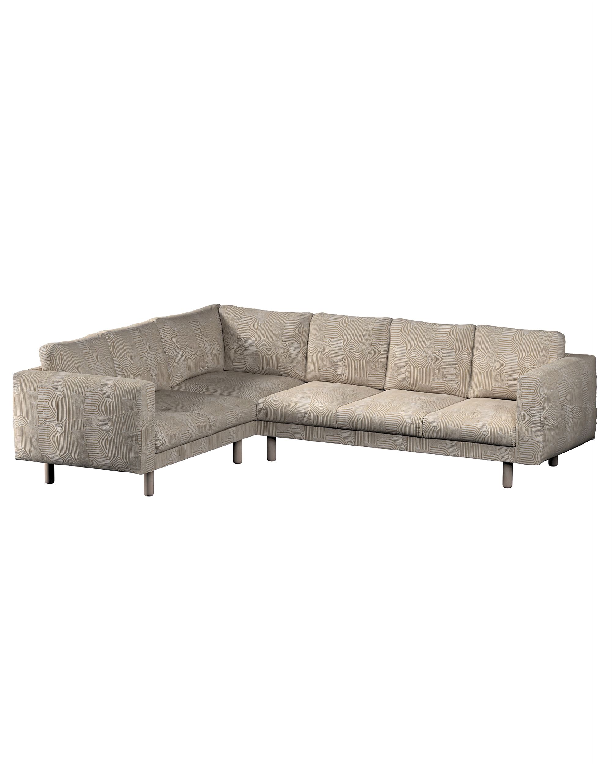 Bezug für Norsborg 5-Sitzer Ecksofa Farbe beige Stoff strukturiert, gemustert