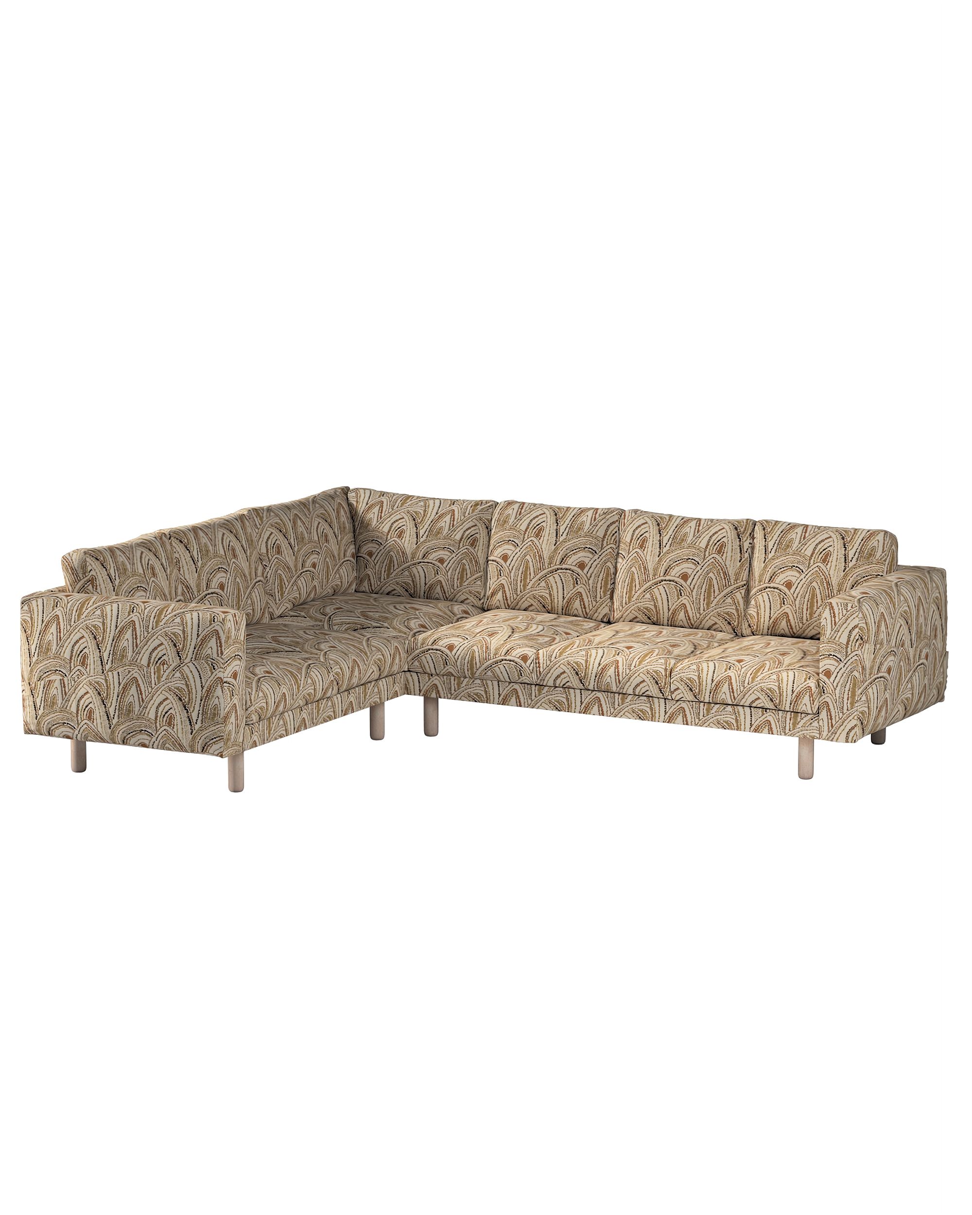Bezug für Norsborg 5-Sitzer Ecksofa Farbe beige Stoff strukturiert, gemustert
