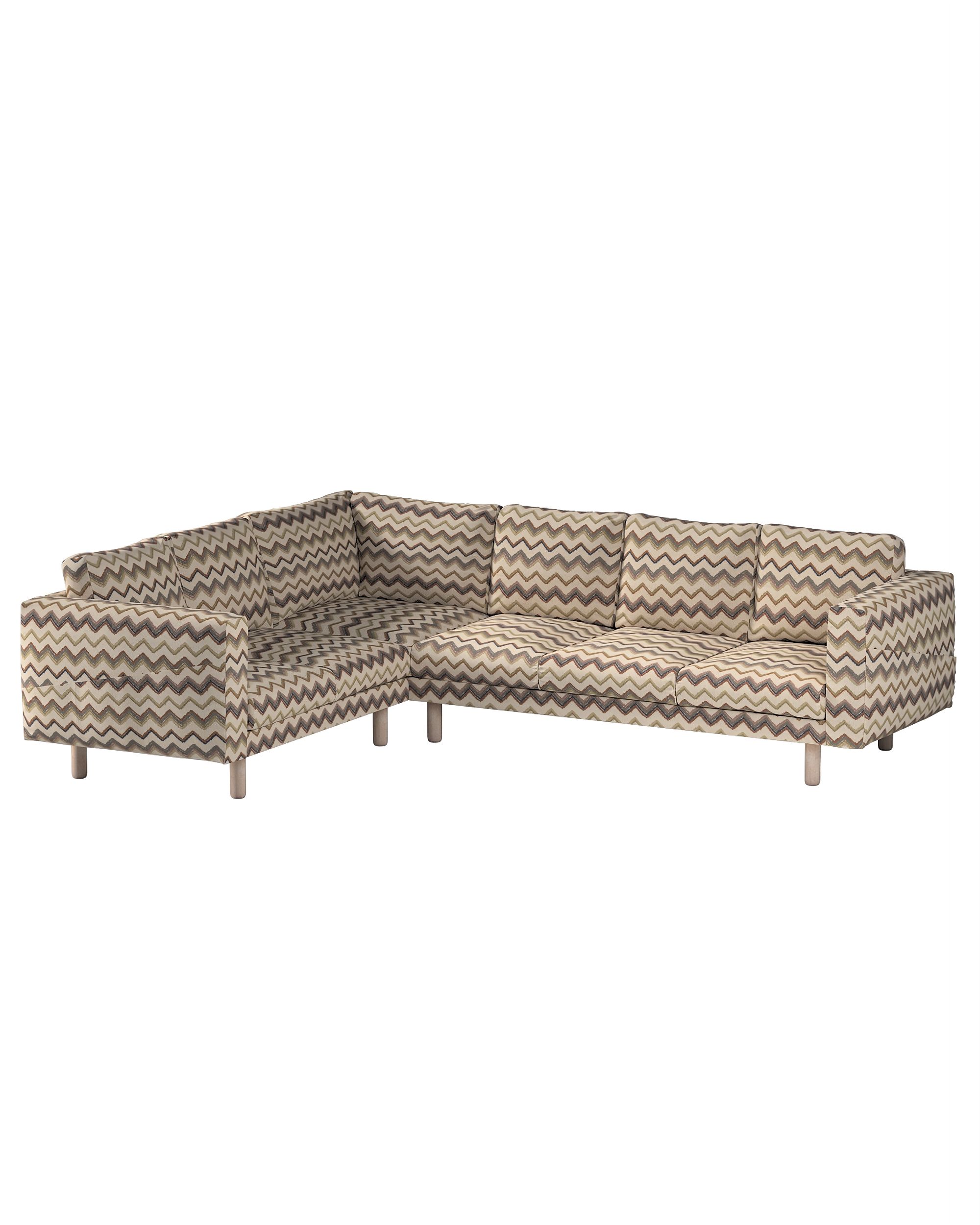 Bezug für Norsborg 5-Sitzer Ecksofa Farbe beige Stoff strukturiert, gemustert