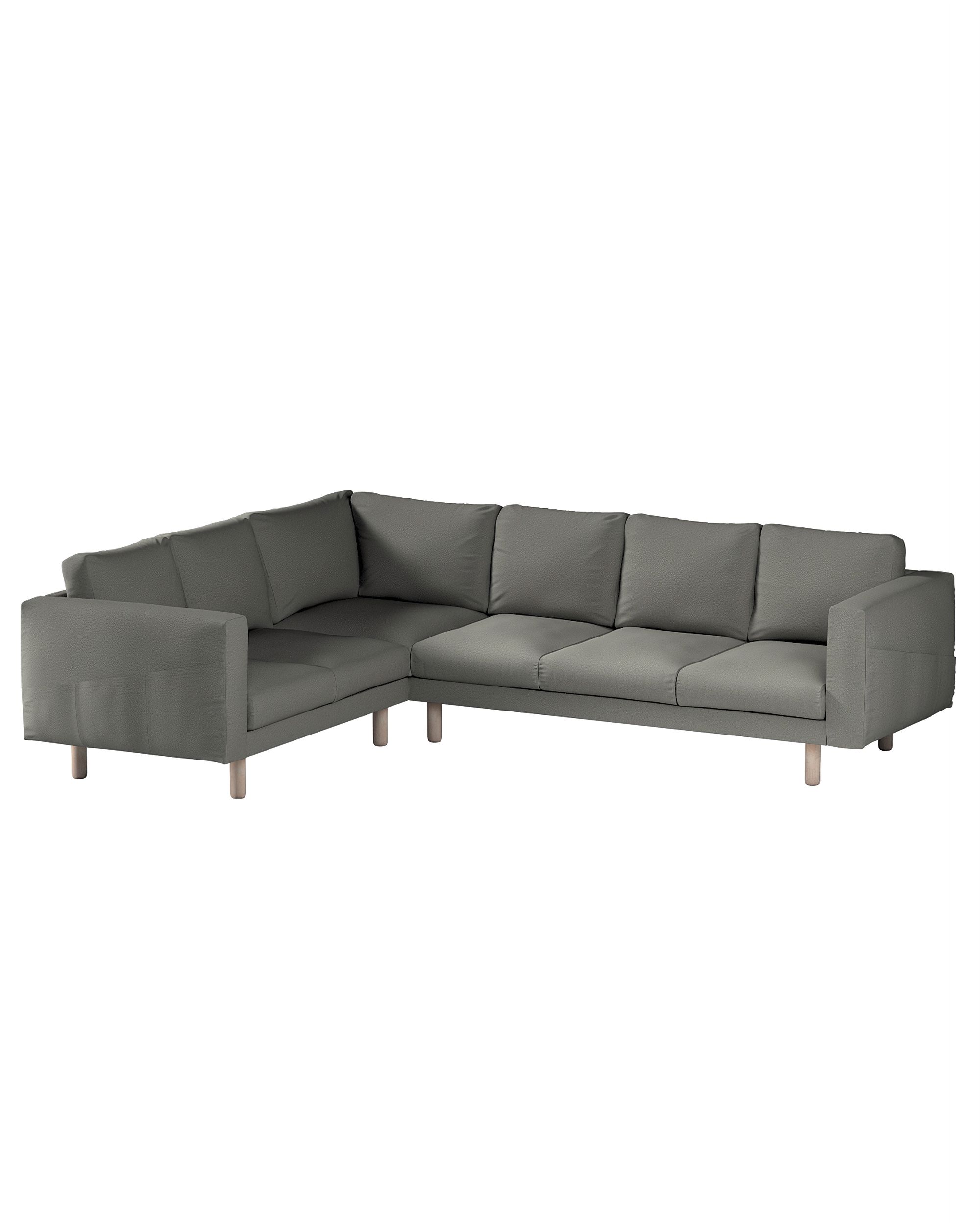 Bezug für Norsborg 5-Sitzer Ecksofa Farbe grau Stoff strukturiert