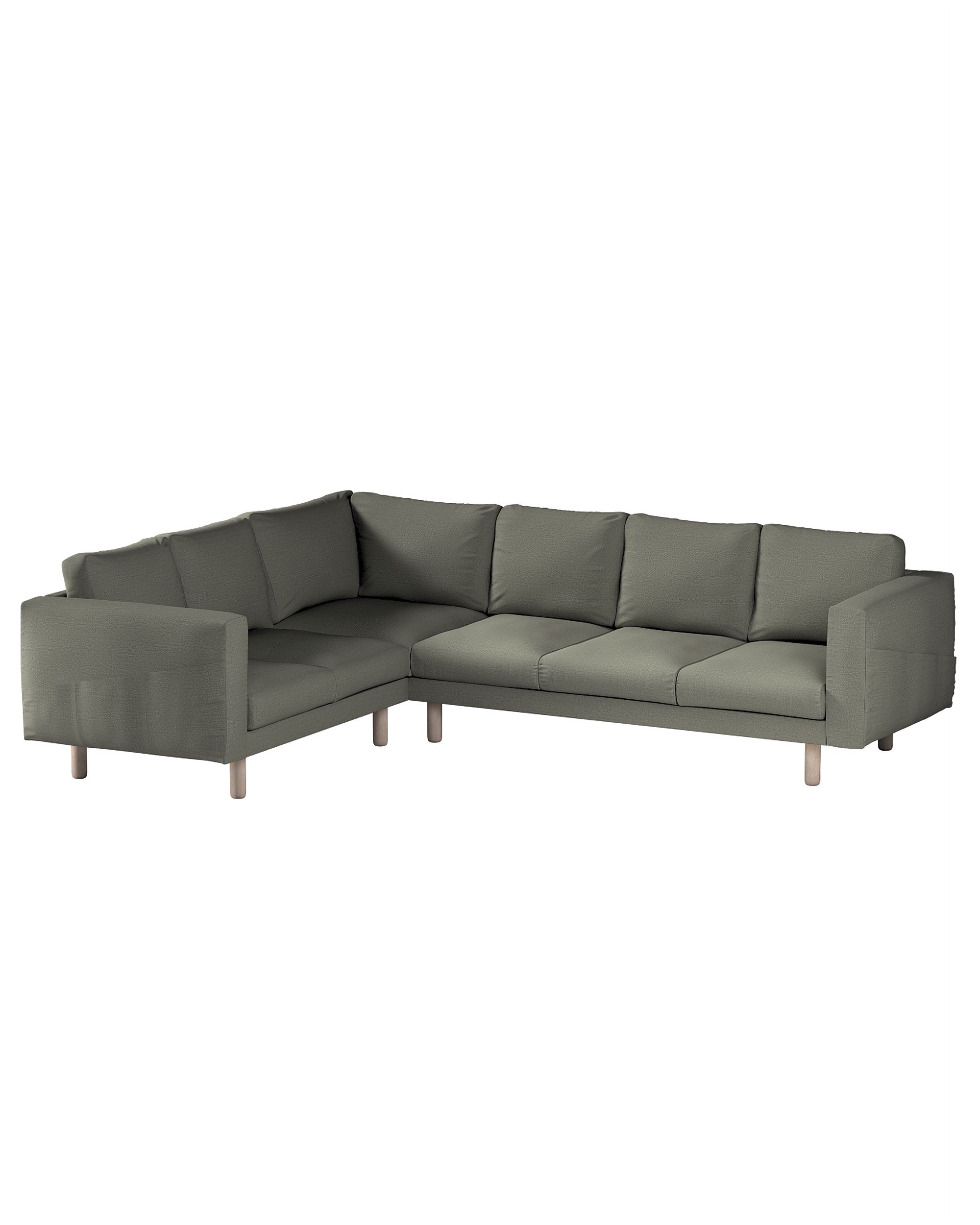 Bezug für Norsborg 5-Sitzer Ecksofa Farbe grau Stoff strukturiert