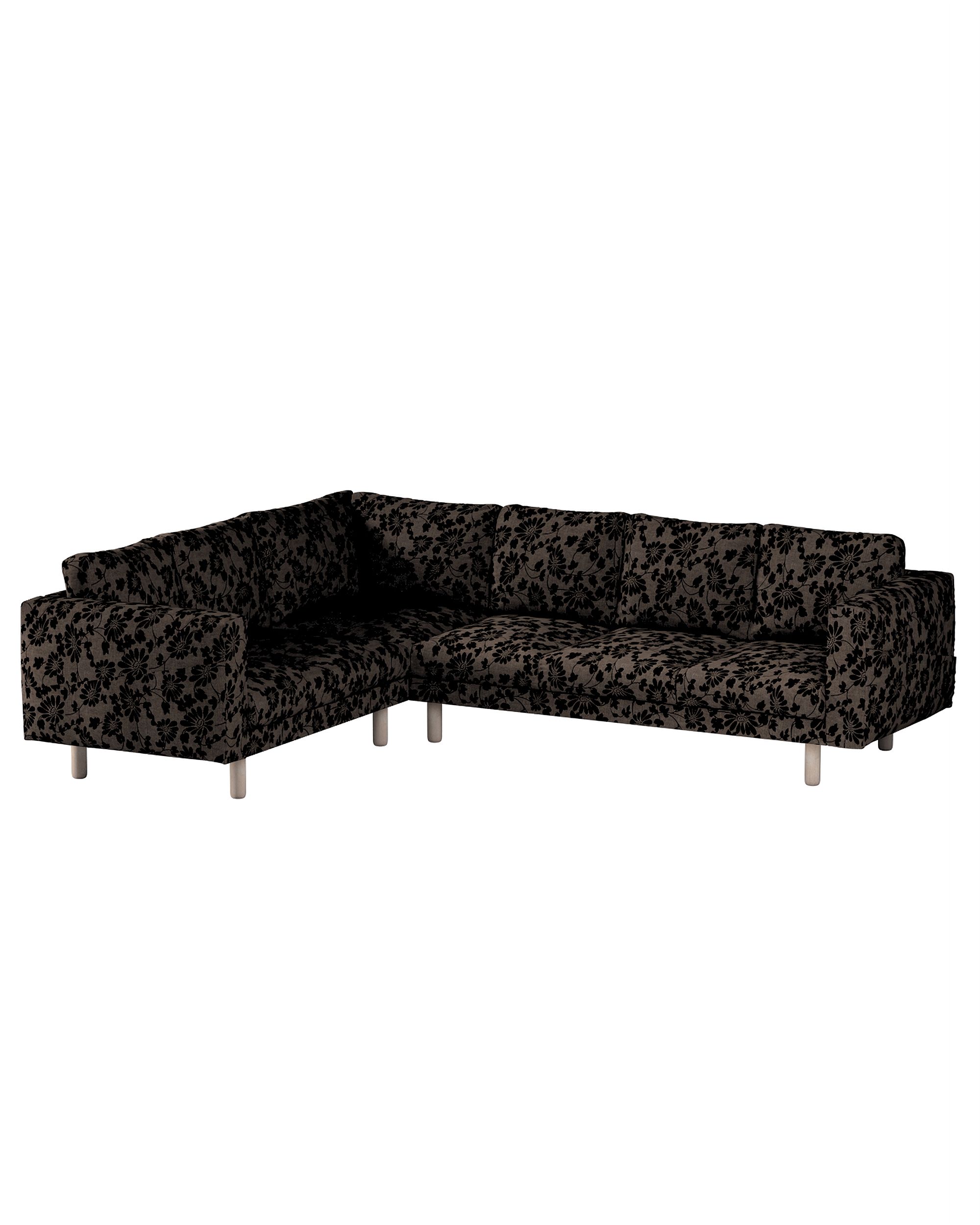 Bezug für Norsborg 5-Sitzer Ecksofa Farbe braun Stoff strukturiert, gemustert