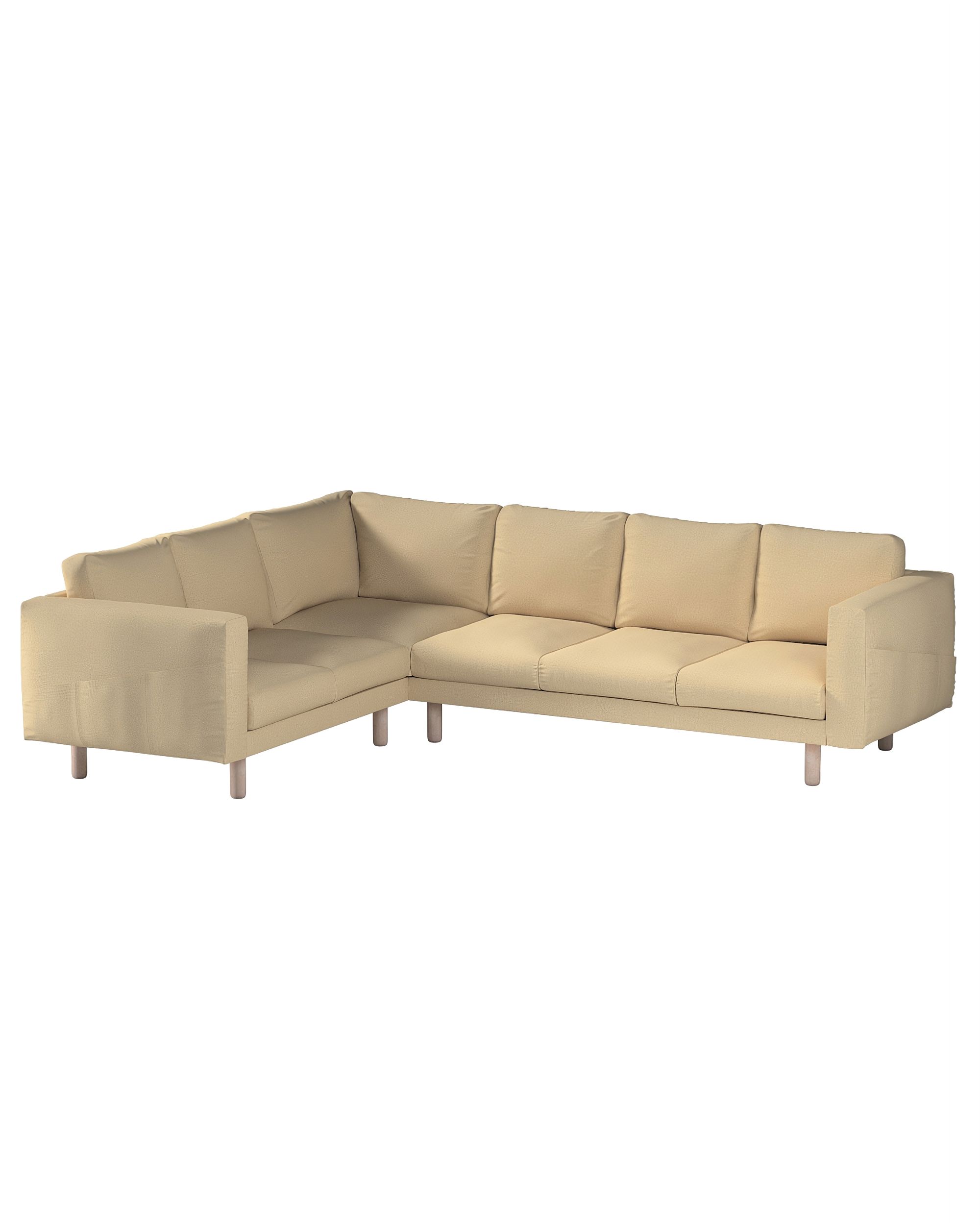 Bezug für Norsborg 5-Sitzer Ecksofa Farbe beige Stoff glänzend, strukturiert