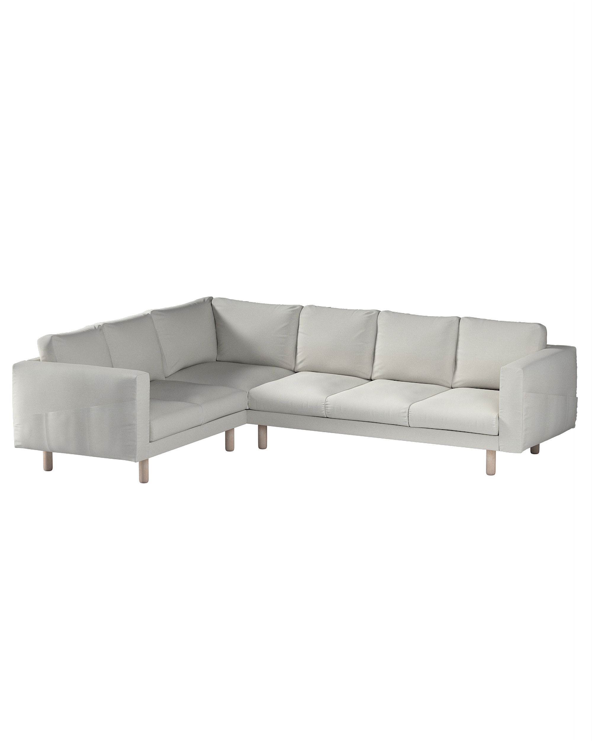 Bezug für Norsborg 5-Sitzer Ecksofa Farbe grau Stoff glänzend, strukturiert, samt