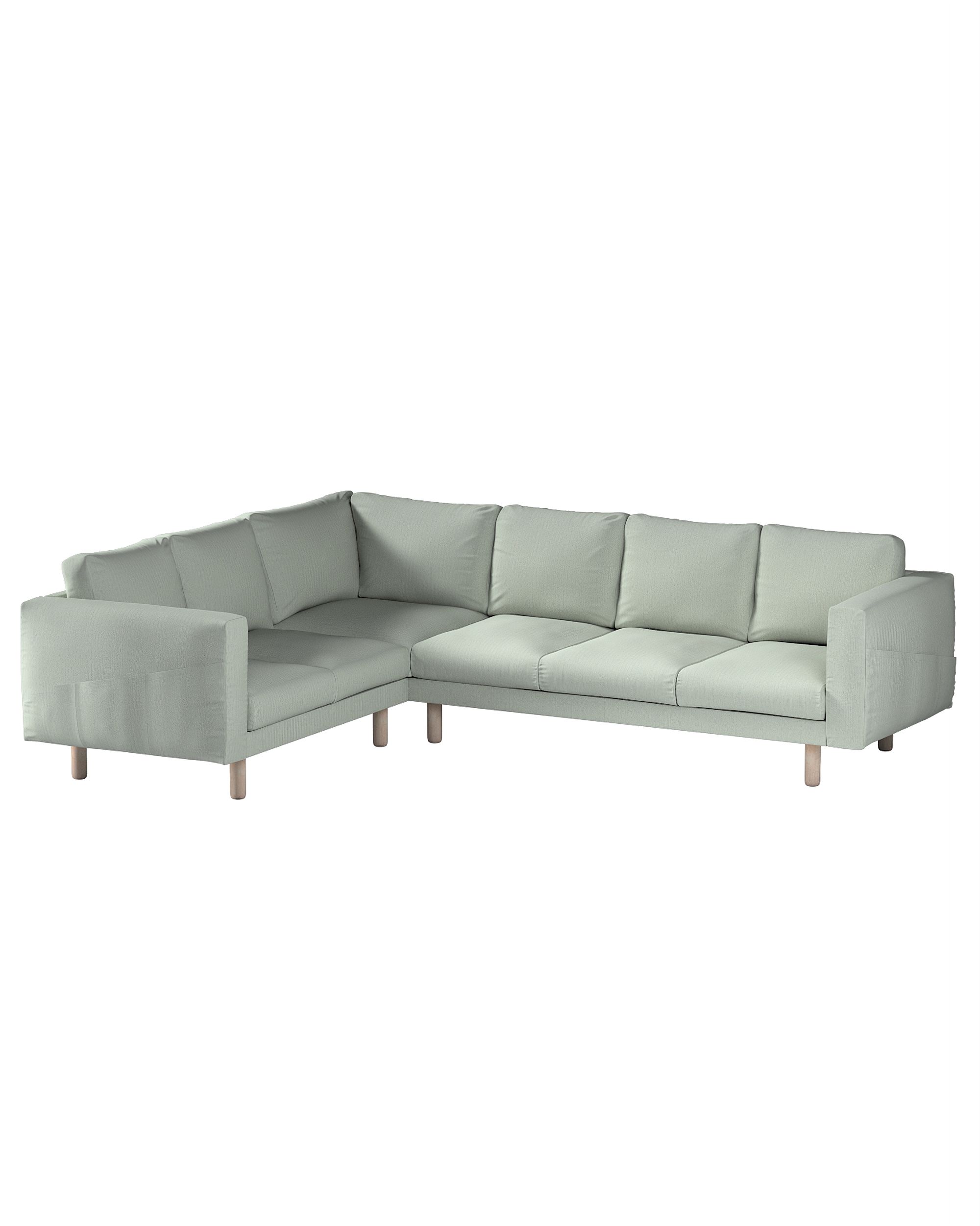 Bezug für Norsborg 5-Sitzer Ecksofa Farbe blau Stoff strukturiert