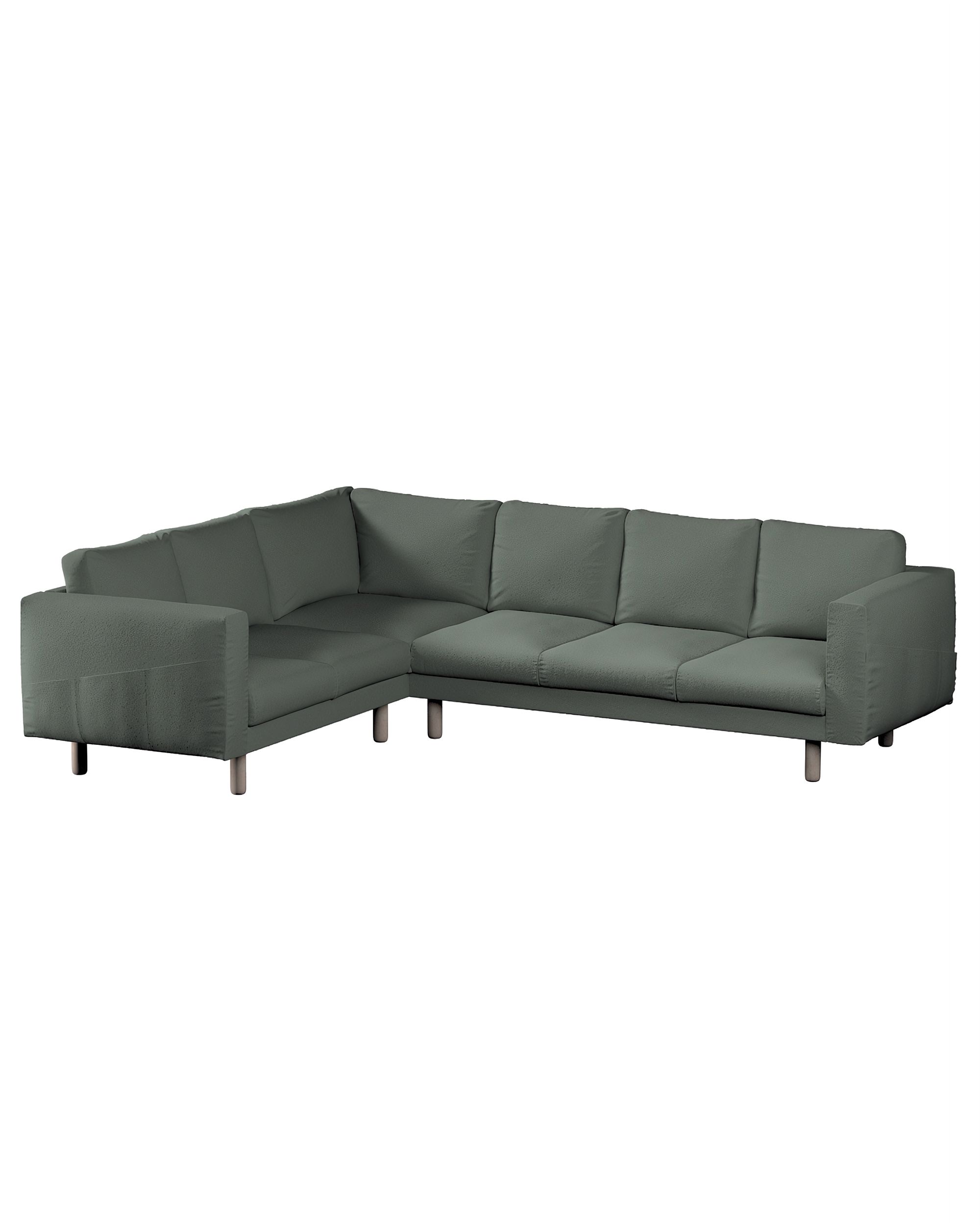 Bezug für Norsborg 5-Sitzer Ecksofa Farbe grün Stoff strukturiert