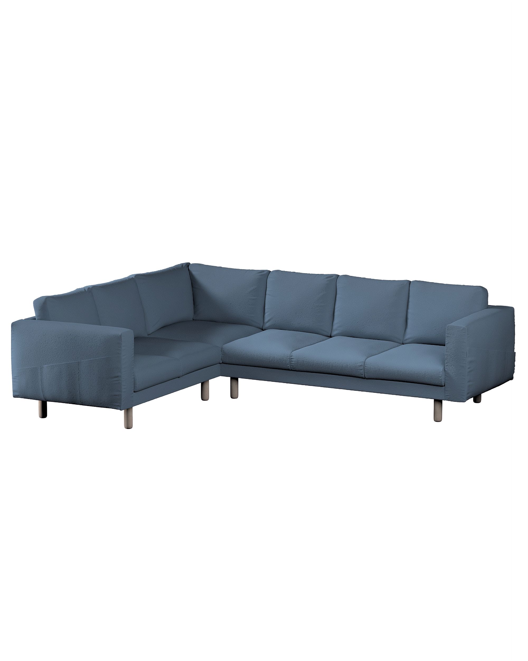 Bezug für Norsborg 5-Sitzer Ecksofa Farbe blau Stoff strukturiert