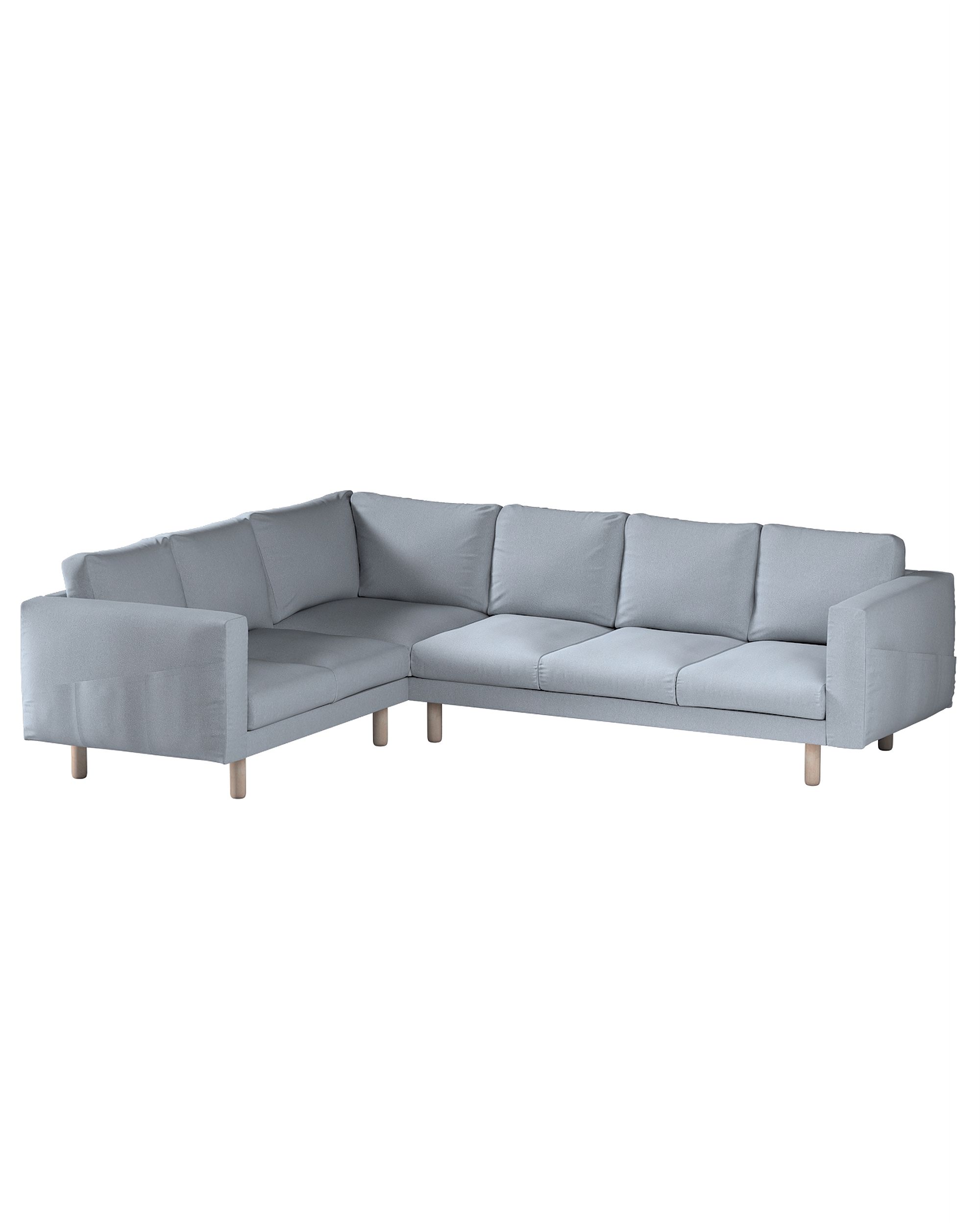 Bezug für Norsborg 5-Sitzer Ecksofa Farbe blau Stoff strukturiert