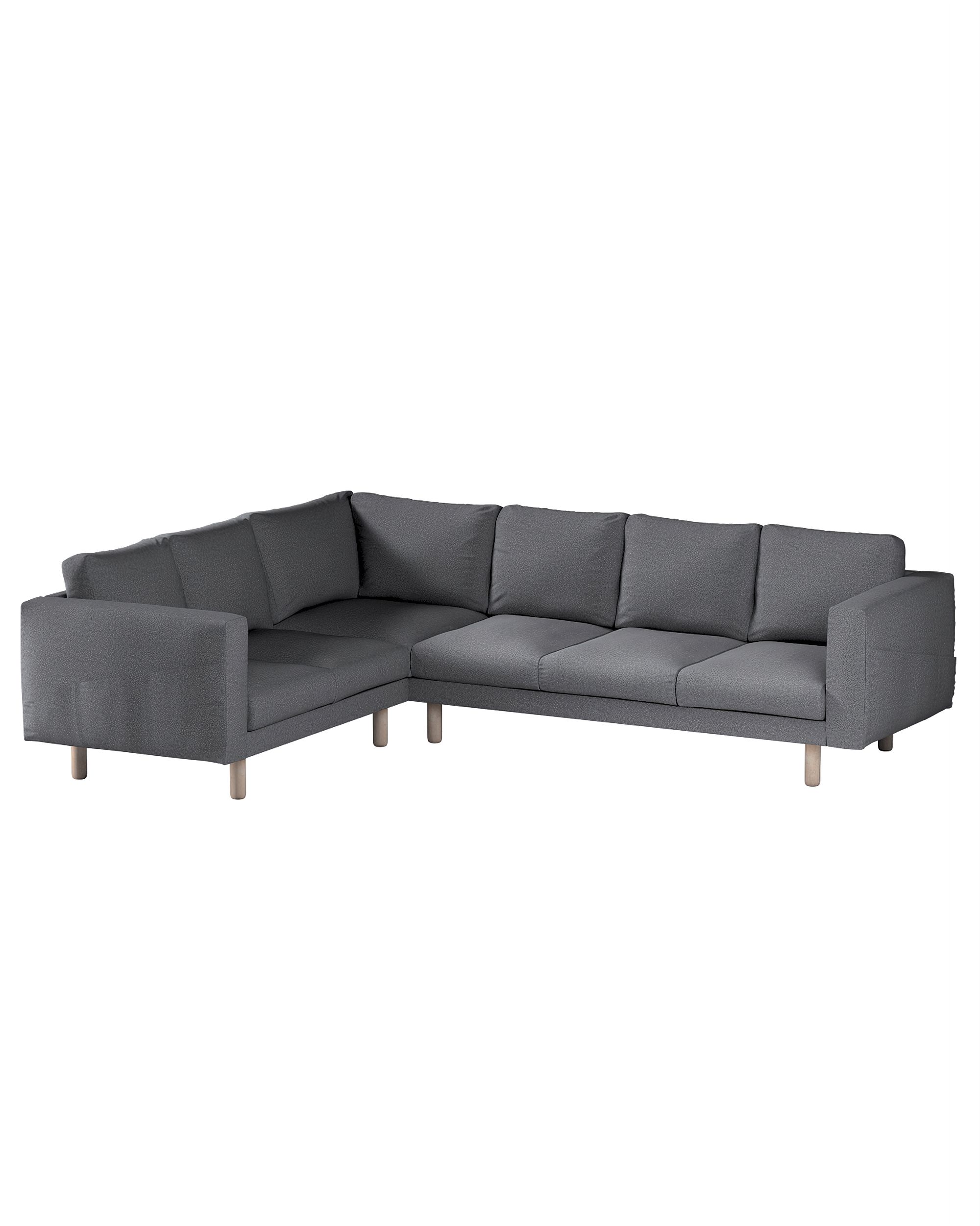 Bezug für Norsborg 5-Sitzer Ecksofa Farbe grau Stoff strukturiert