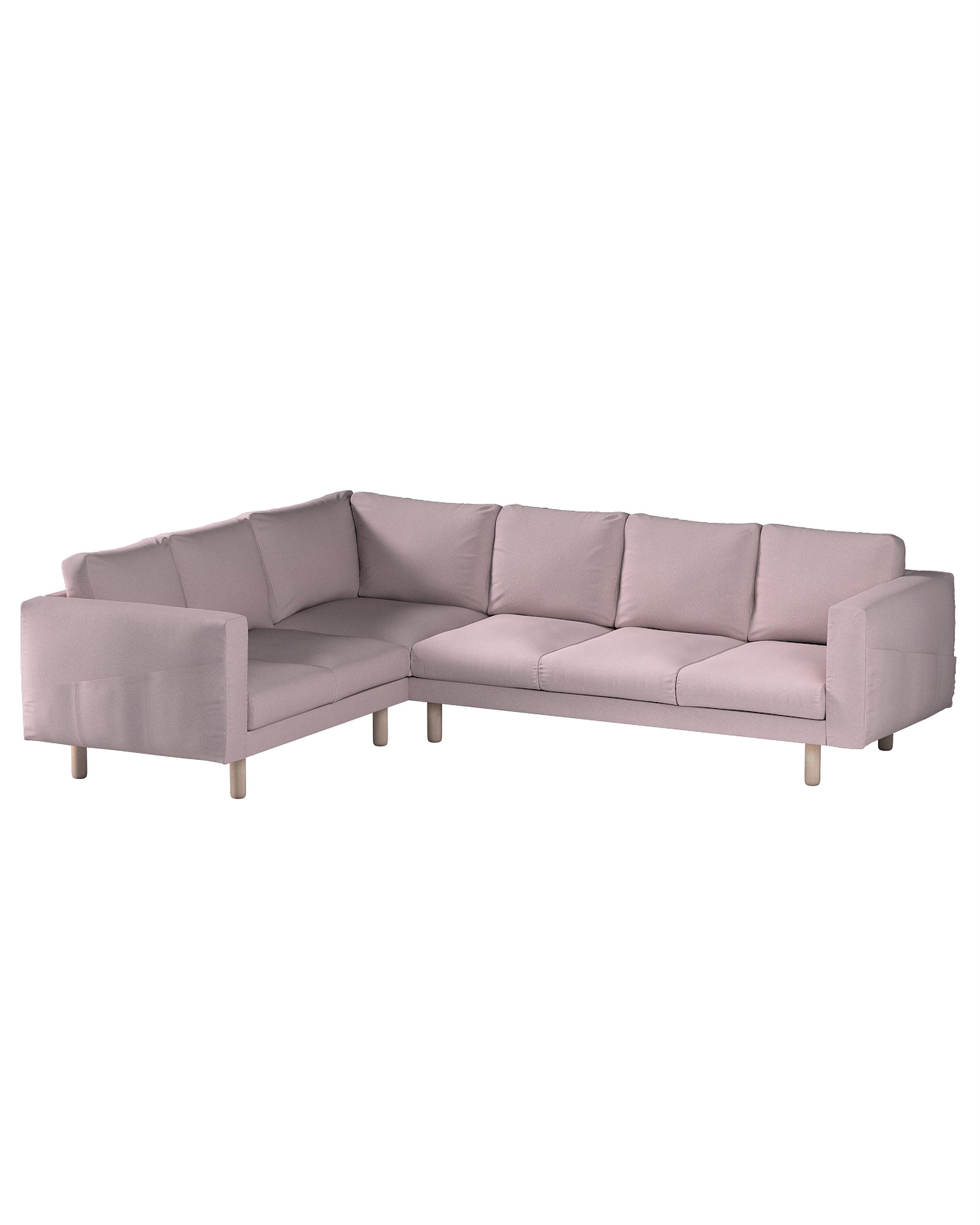 Bezug für Norsborg 5-Sitzer Ecksofa Farbe rosa Stoff strukturiert