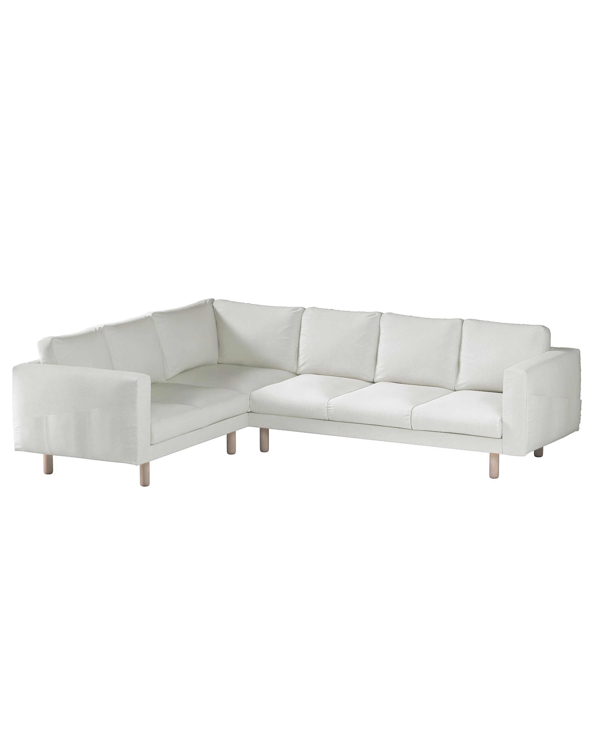 Bezug für Norsborg 5-Sitzer Ecksofa Farbe creme Stoff strukturiert
