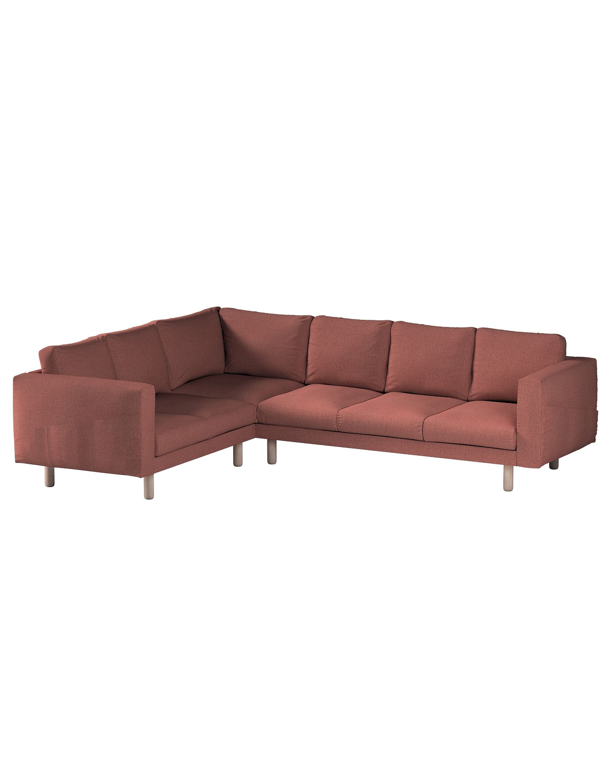 Bezug für Norsborg 5-Sitzer Ecksofa Farbe braun Stoff strukturiert
