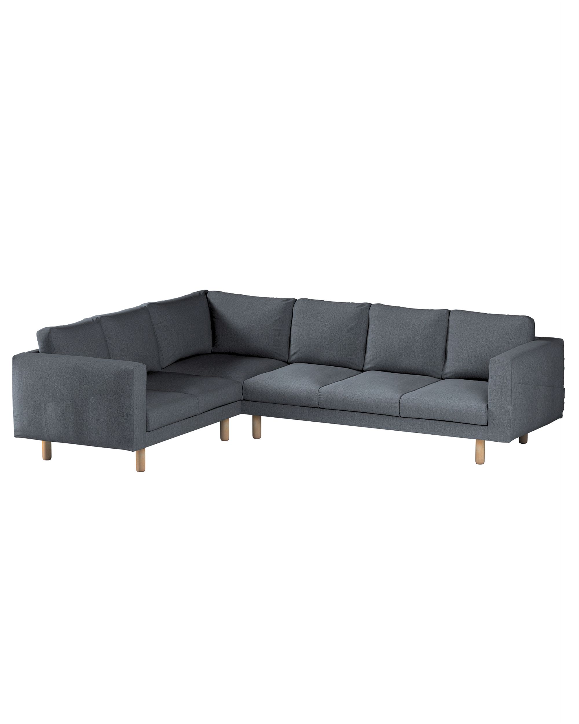Bezug für Norsborg 5-Sitzer Ecksofa Farbe grau Stoff strukturiert