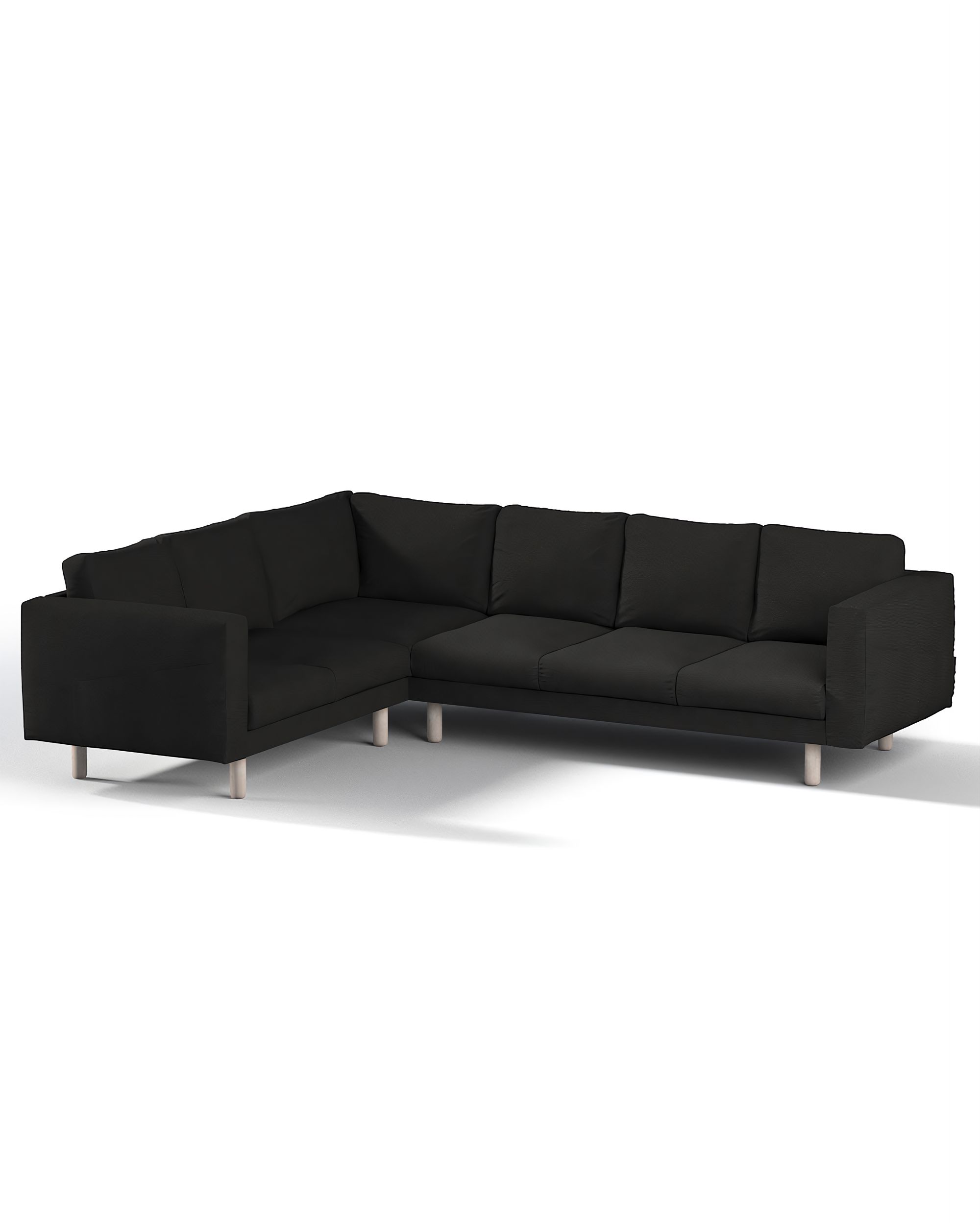 Bezug für Norsborg 5-Sitzer Ecksofa Farbe schwarz Stoff strukturiert