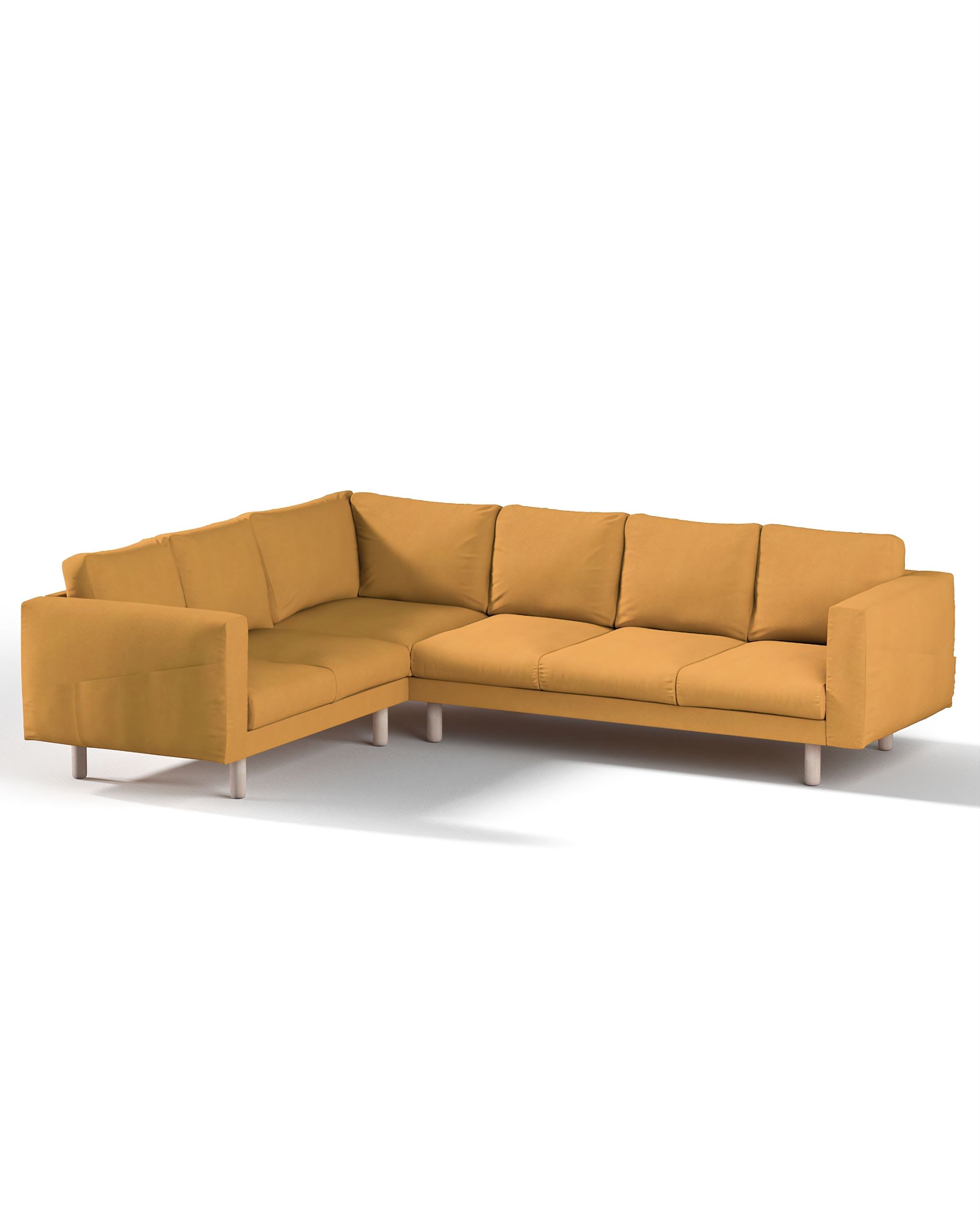 Bezug für Norsborg 5-Sitzer Ecksofa Farbe gelb Stoff strukturiert