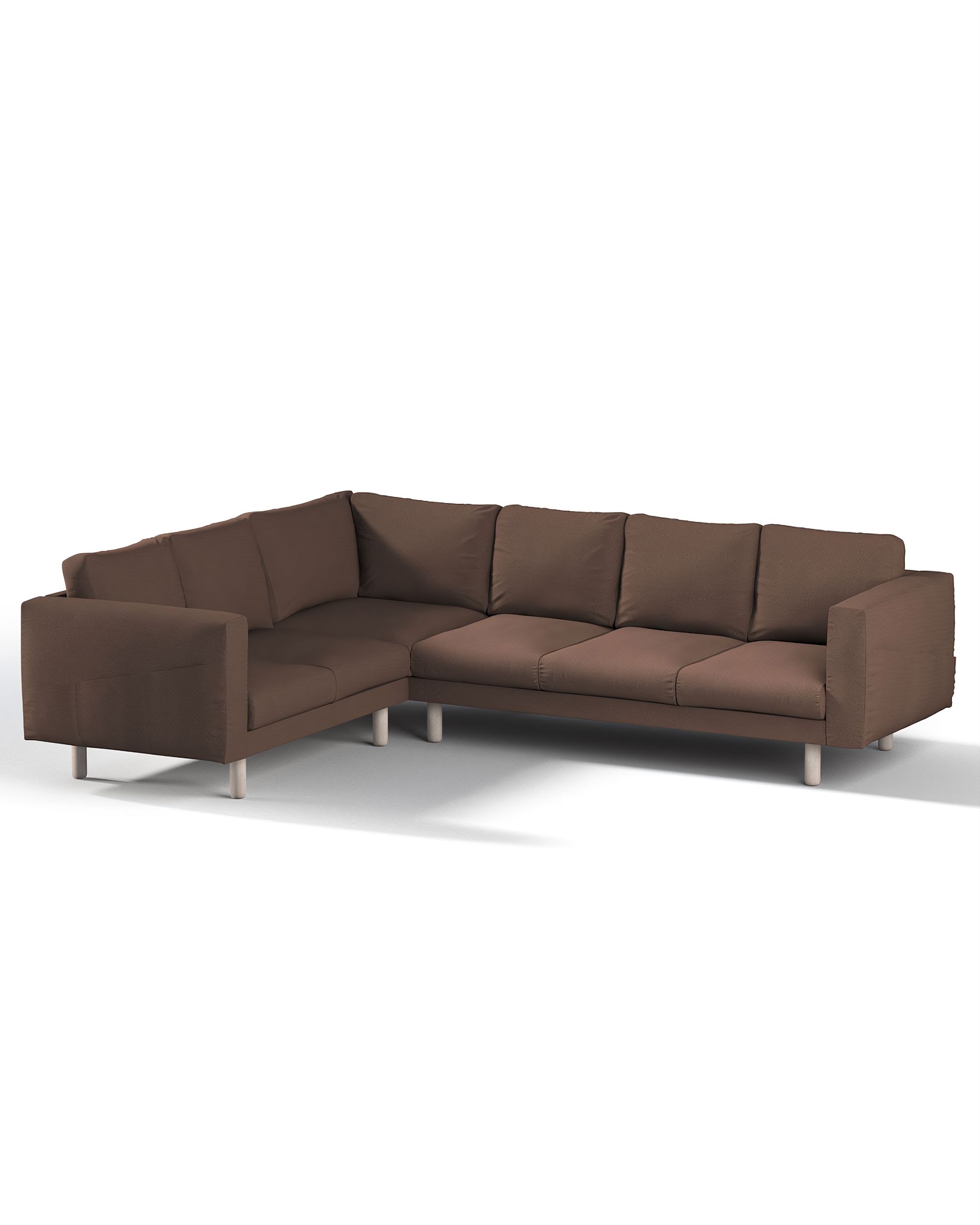 Bezug für Norsborg 5-Sitzer Ecksofa Farbe braun Stoff strukturiert