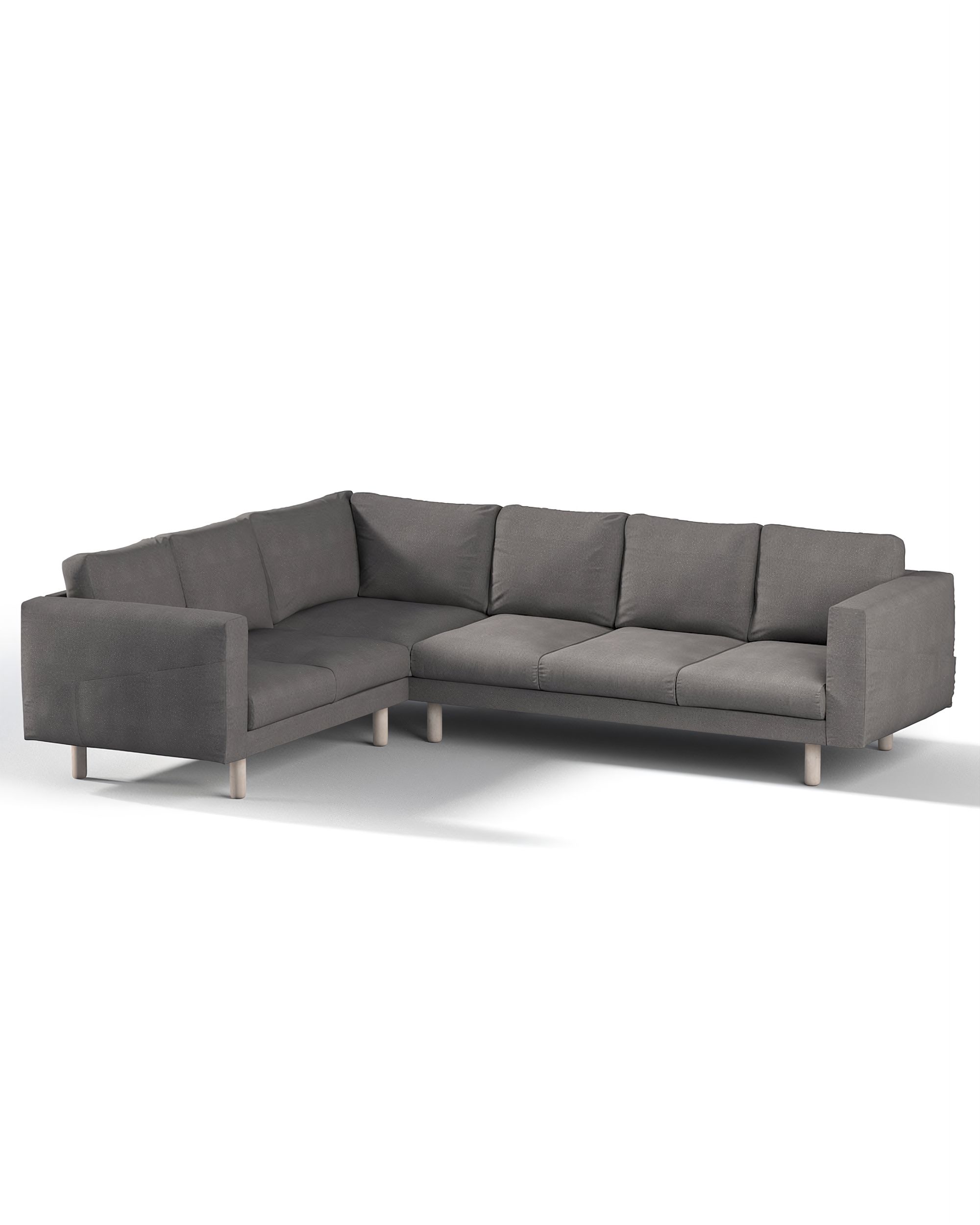 Bezug für Norsborg 5-Sitzer Ecksofa Farbe grau Stoff strukturiert