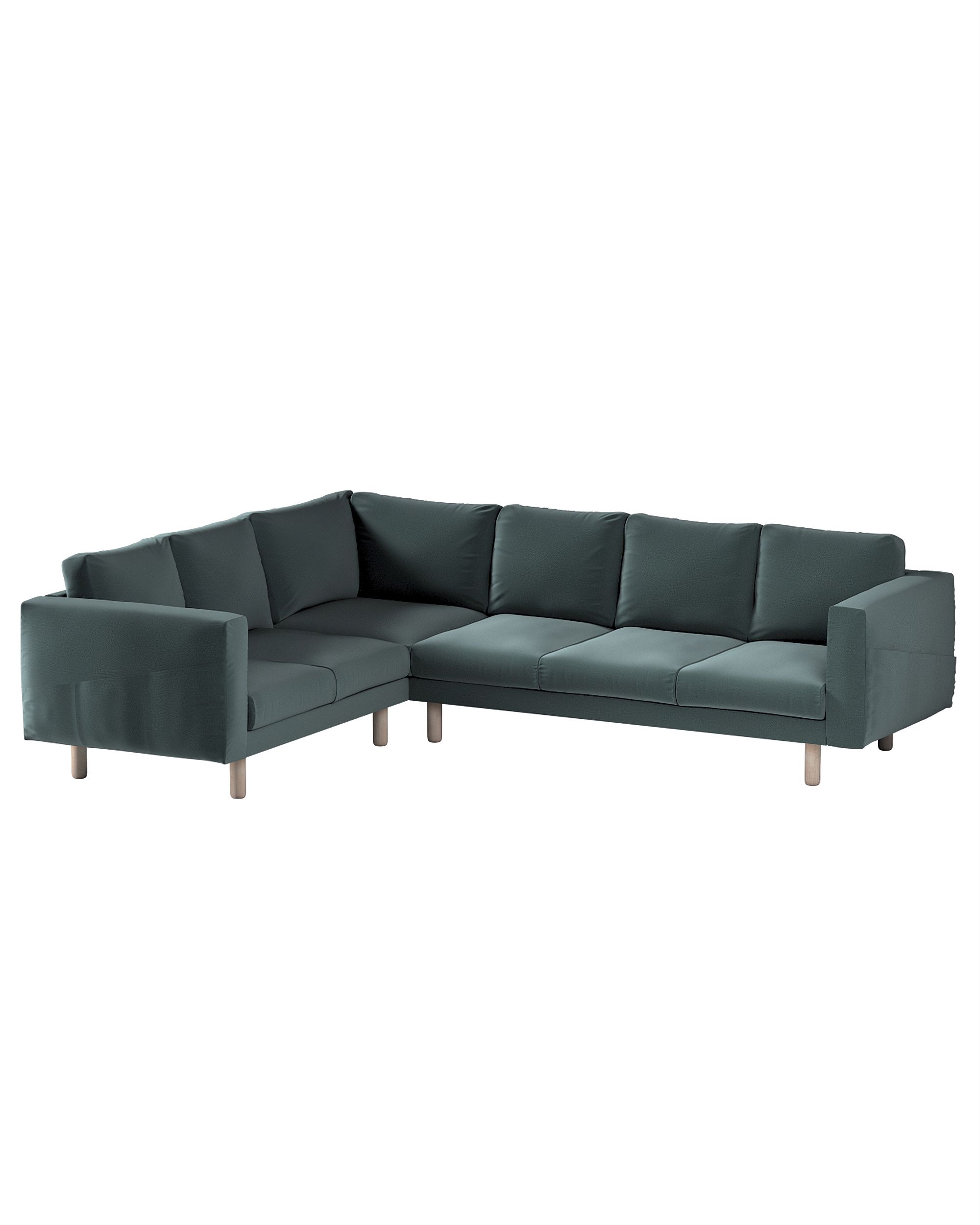 Bezug für Norsborg 5-Sitzer Ecksofa Farbe grün Stoff samt
