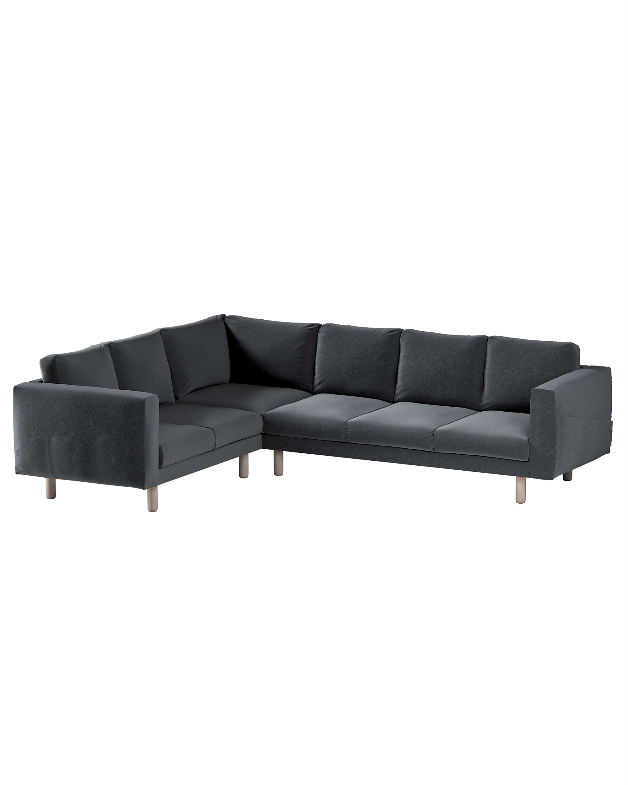 Bezug für Norsborg 5-Sitzer Ecksofa Farbe grau Stoff samt