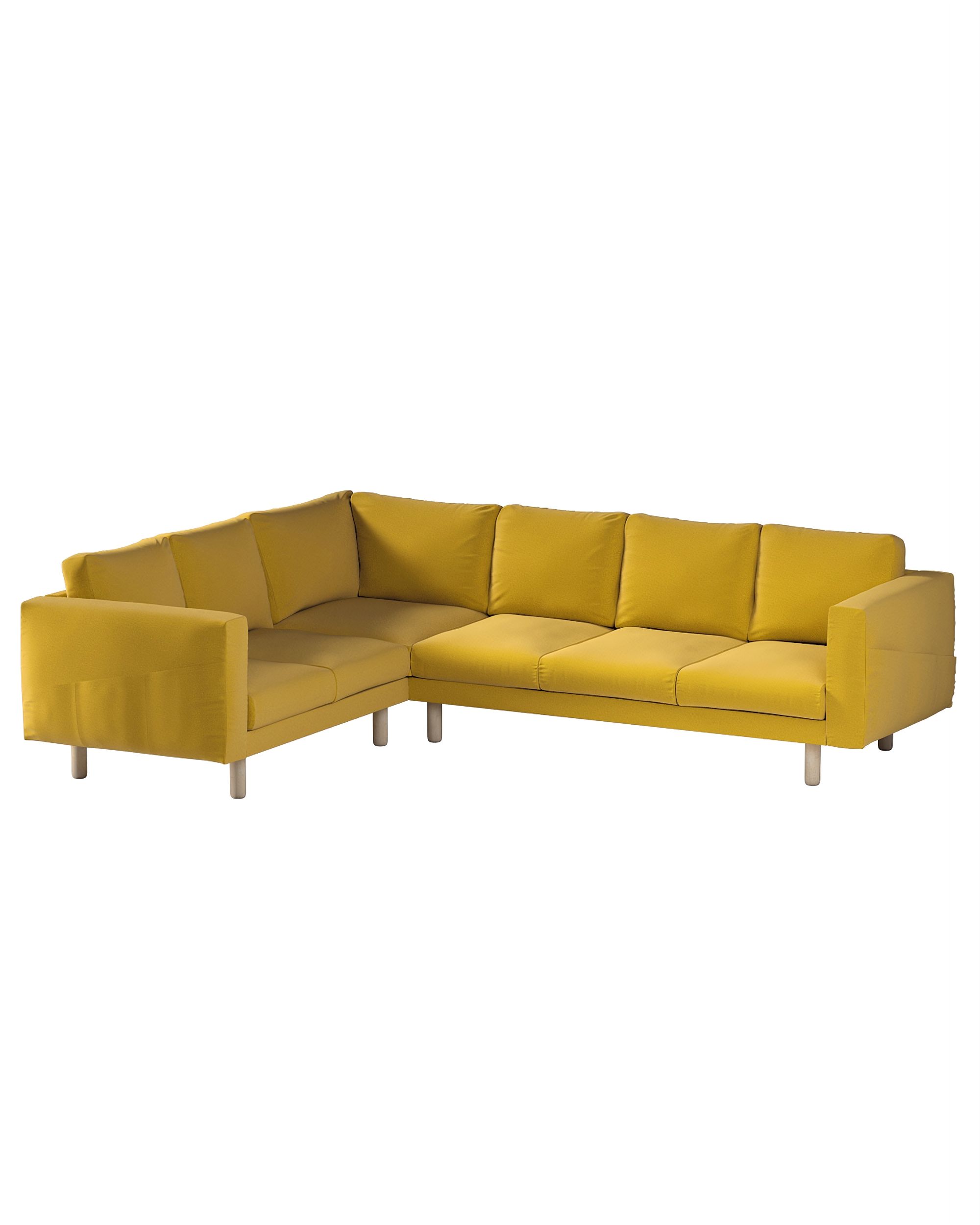 Bezug für Norsborg 5-Sitzer Ecksofa Farbe gelb Stoff samt