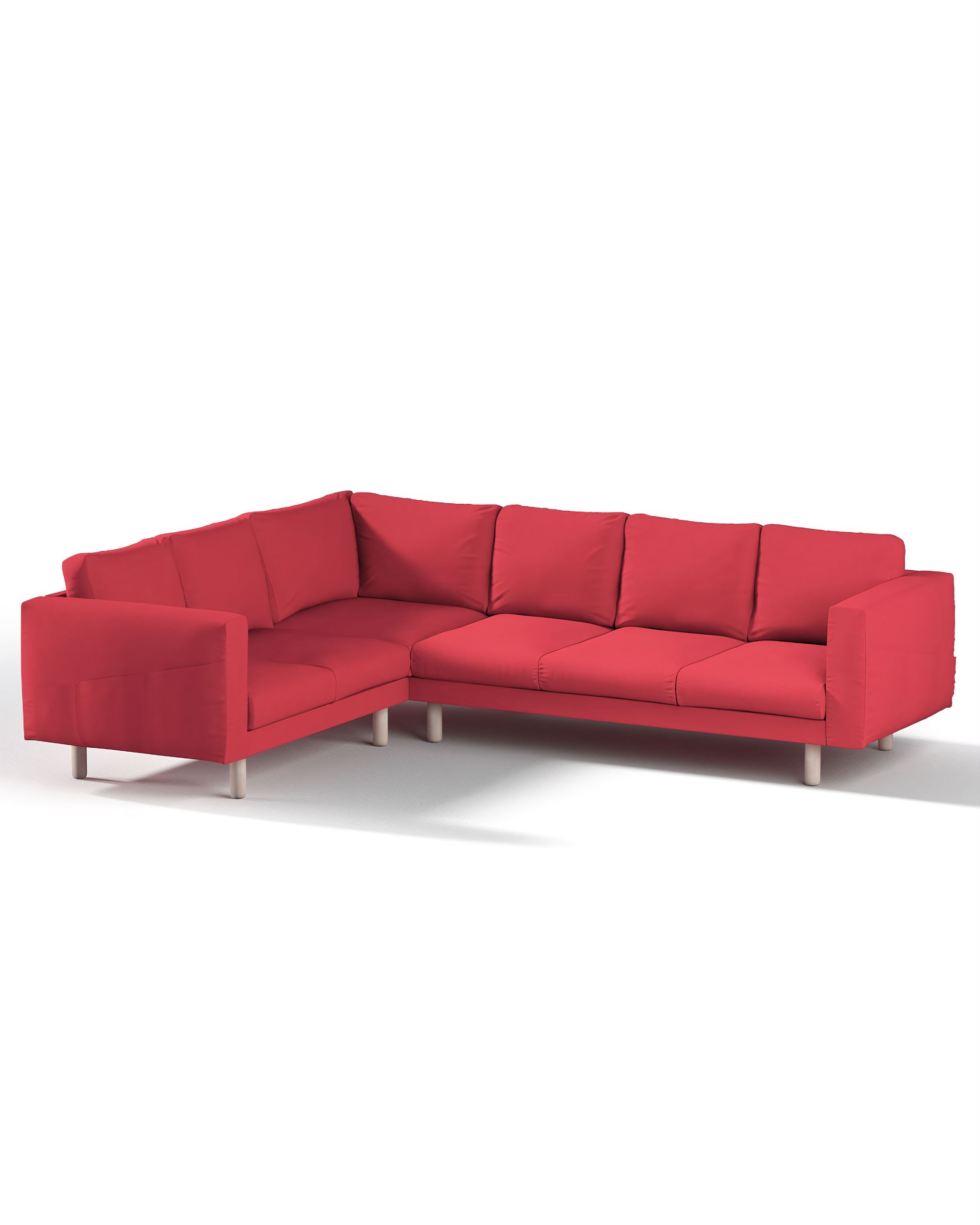 Bezug für Norsborg 5-Sitzer Ecksofa Farbe rot Stoff strukturiert