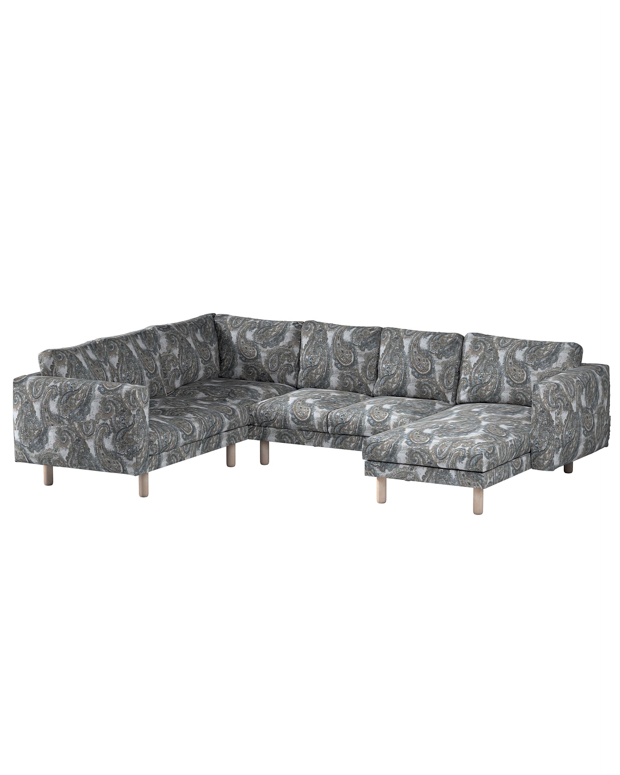 Bezug für Norsborg 5-Sitzer Ecksofa mit Recamiere Farbe bunt Stoff strukturiert, gemustert
