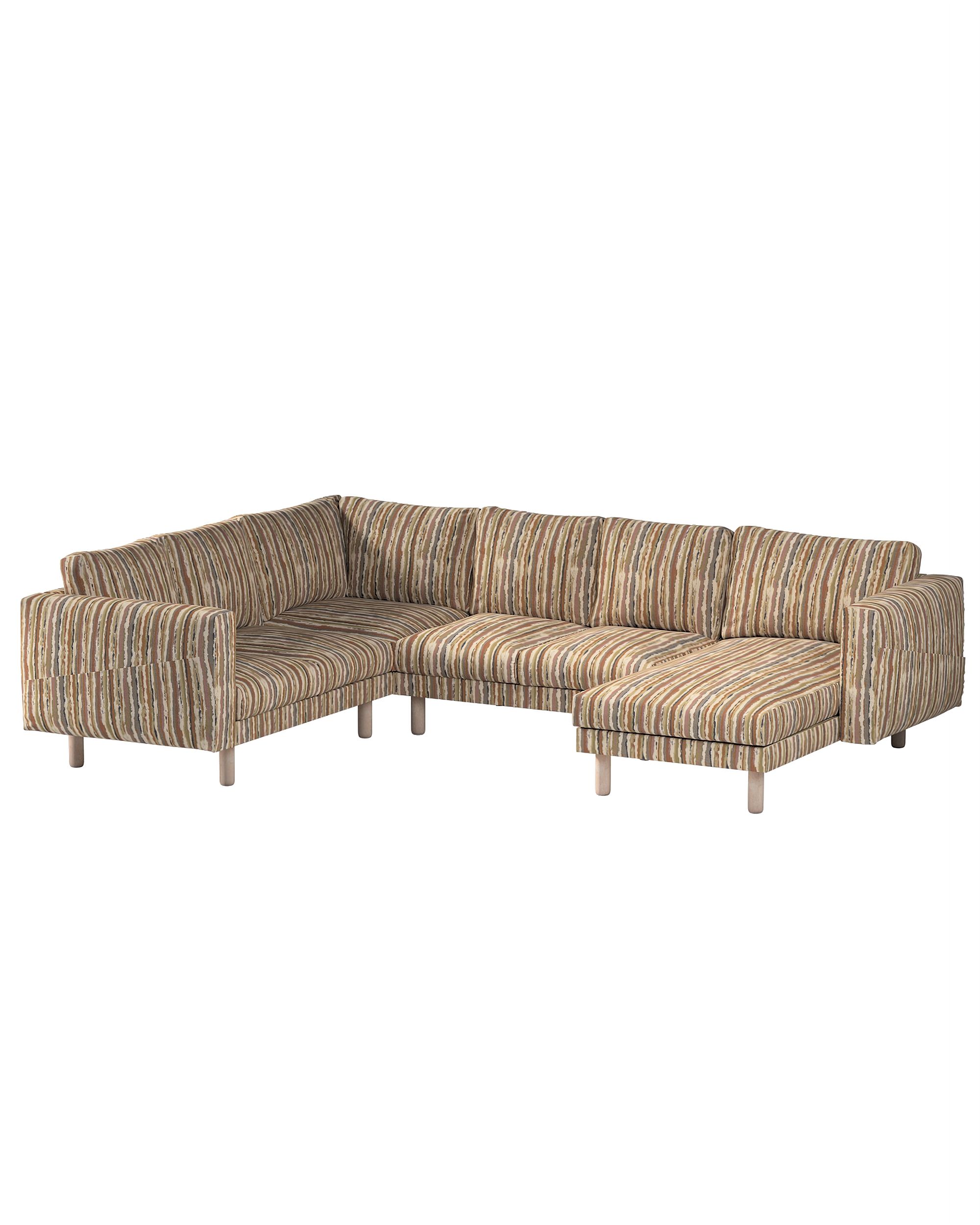 Bezug für Norsborg 5-Sitzer Ecksofa mit Recamiere Farbe beige Stoff strukturiert, gemustert