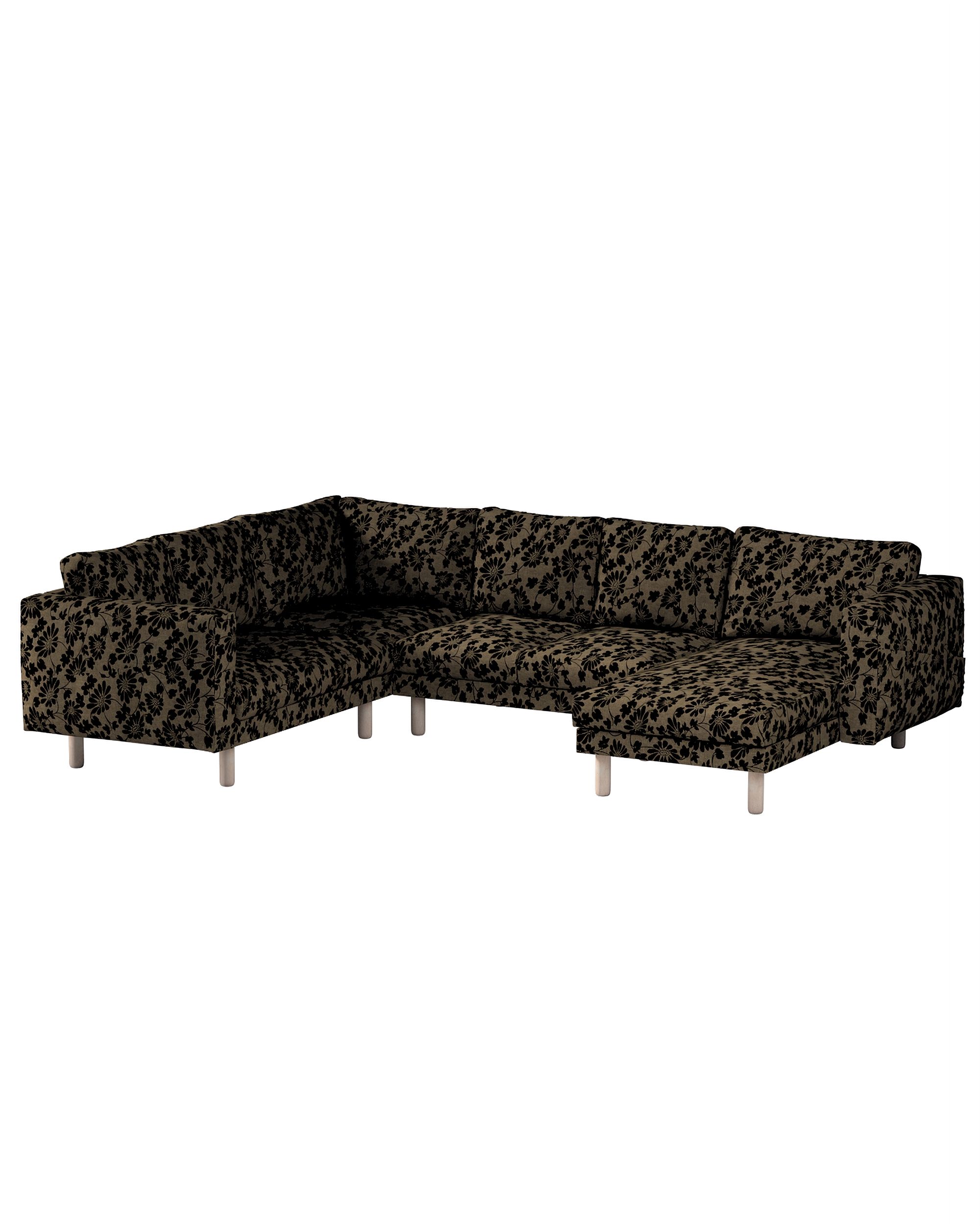 Bezug für Norsborg 5-Sitzer Ecksofa mit Recamiere Farbe beige Stoff strukturiert, gemustert