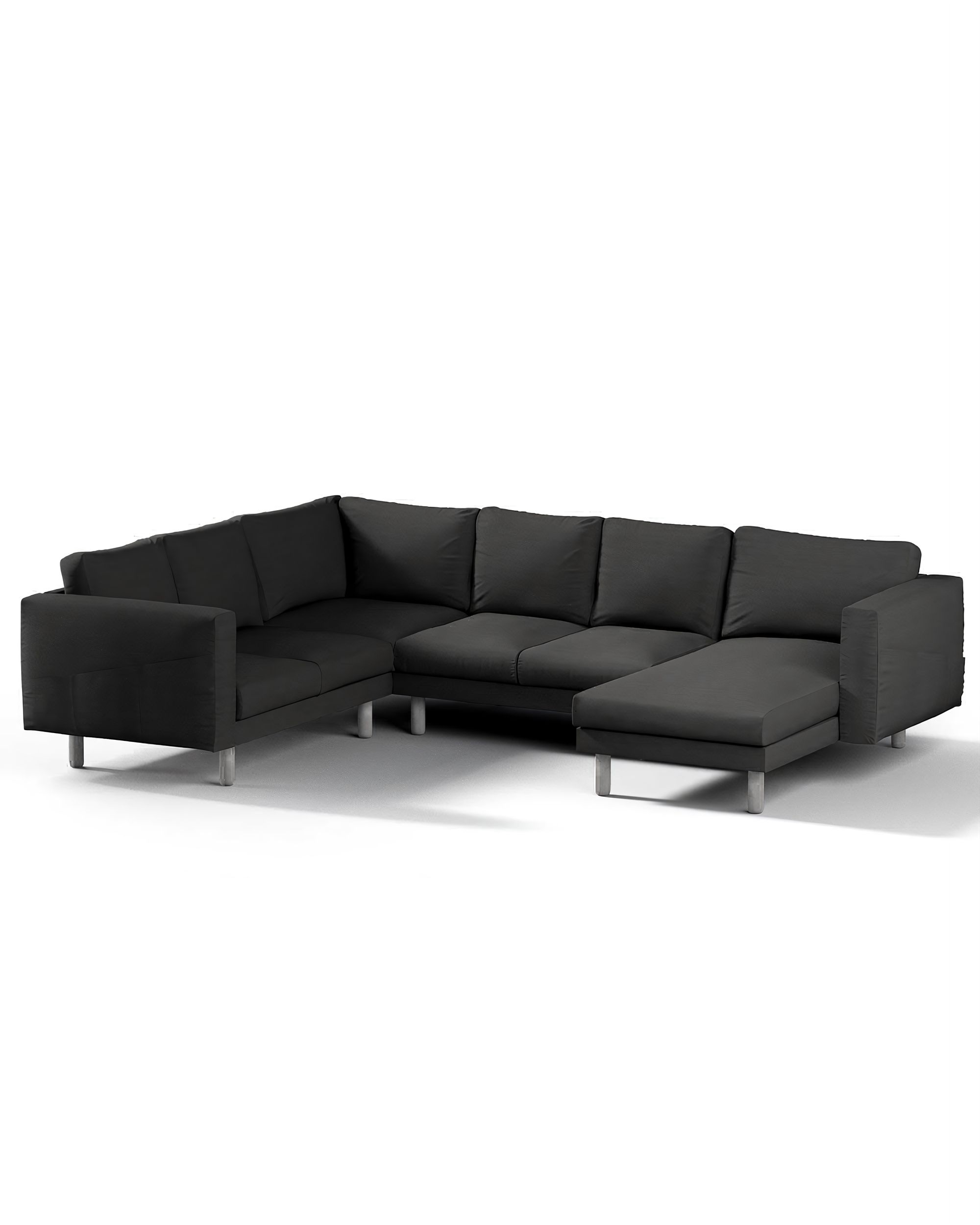 Bezug für Norsborg 5-Sitzer Ecksofa mit Recamiere Farbe grau