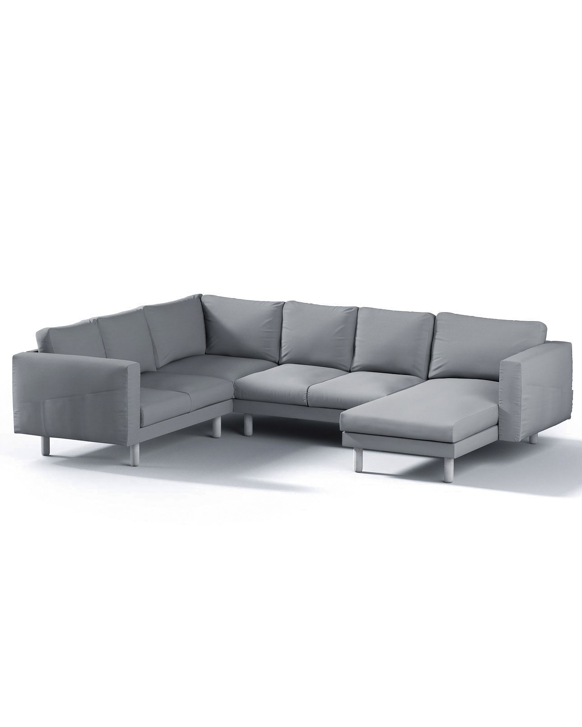 Bezug für Norsborg 5-Sitzer Ecksofa mit Recamiere Farbe grau
