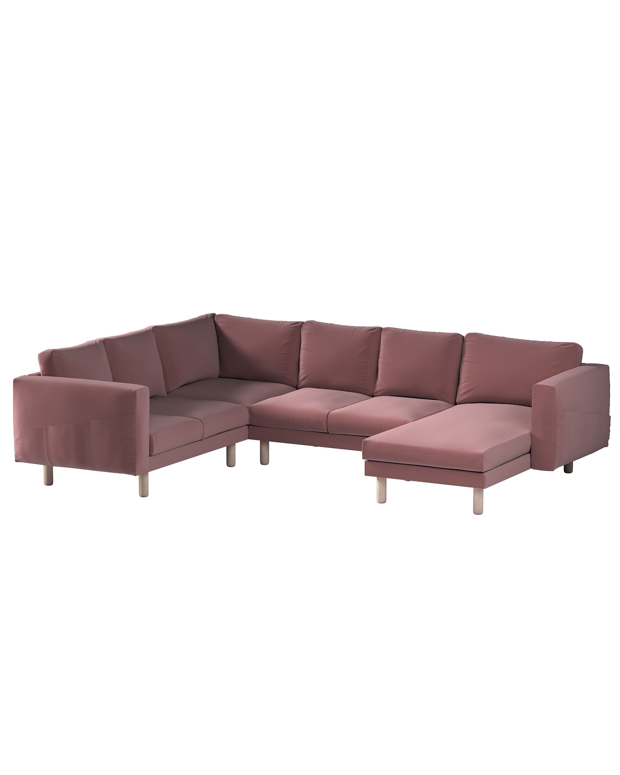 Bezug für Norsborg 5-Sitzer Ecksofa mit Recamiere Farbe violett Stoff samt