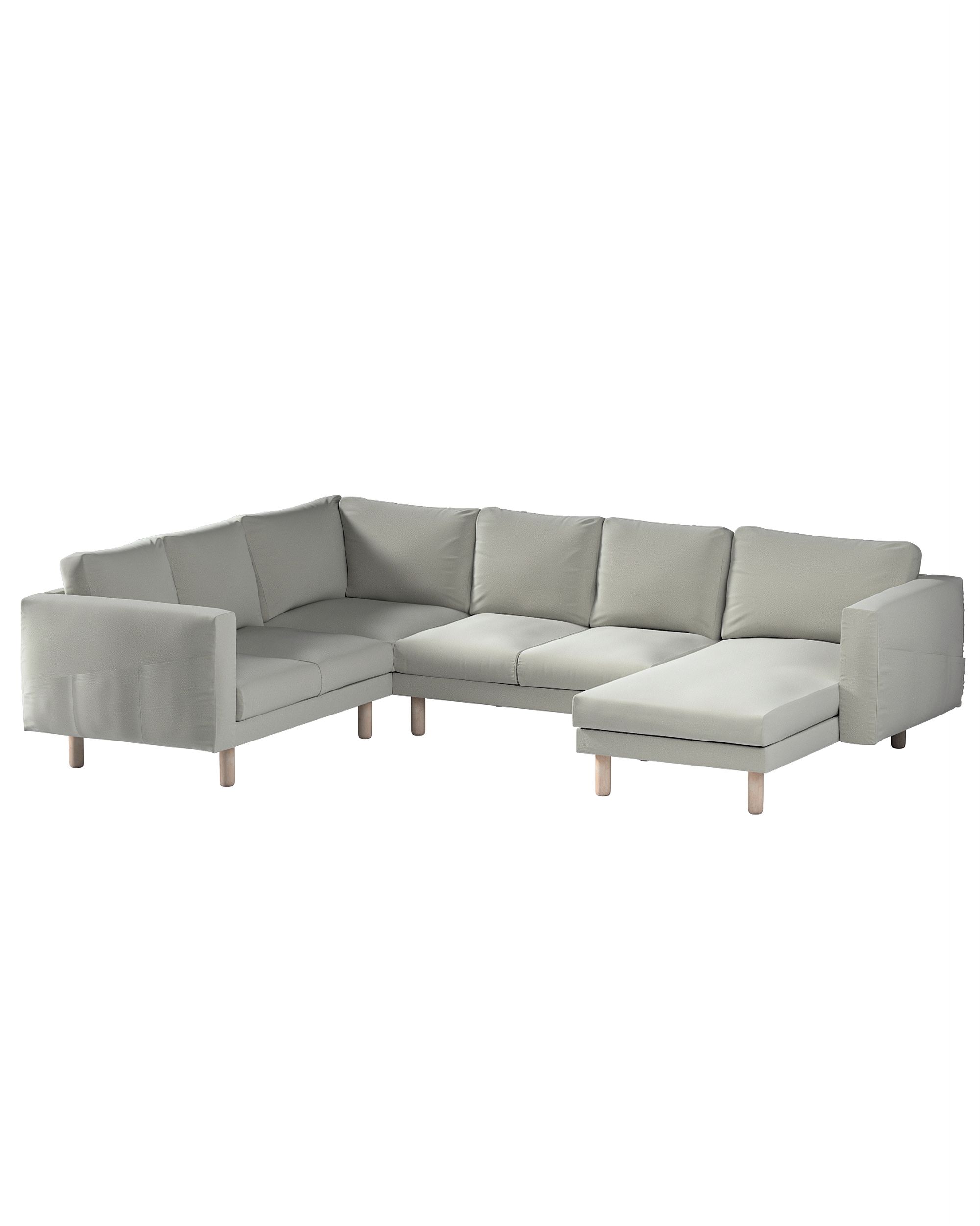 Bezug für Norsborg 5-Sitzer Ecksofa mit Recamiere Farbe grün Stoff samt