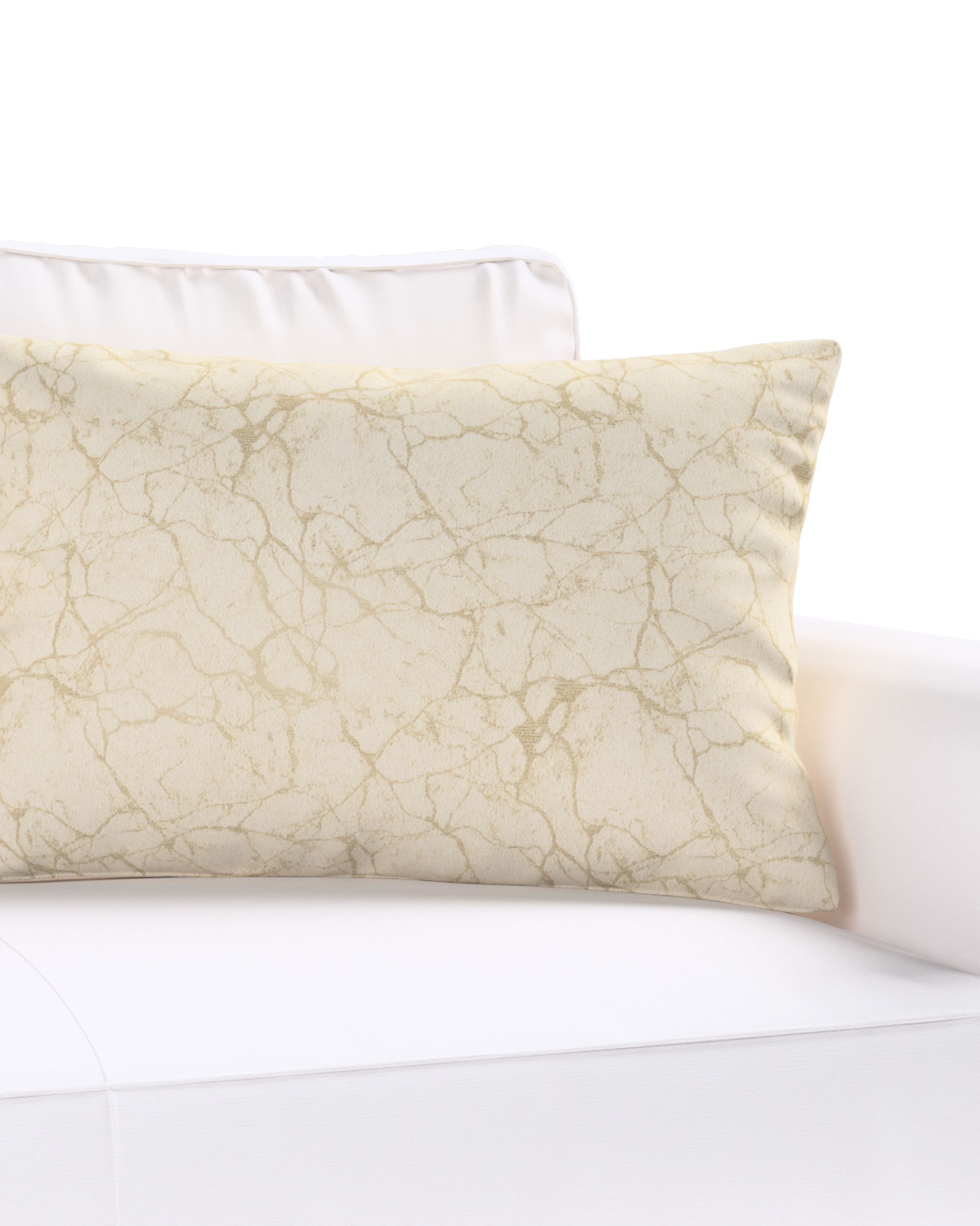 Kissenhülle Mia rechteckig Farbe beige Stoff glänzend, gemustert