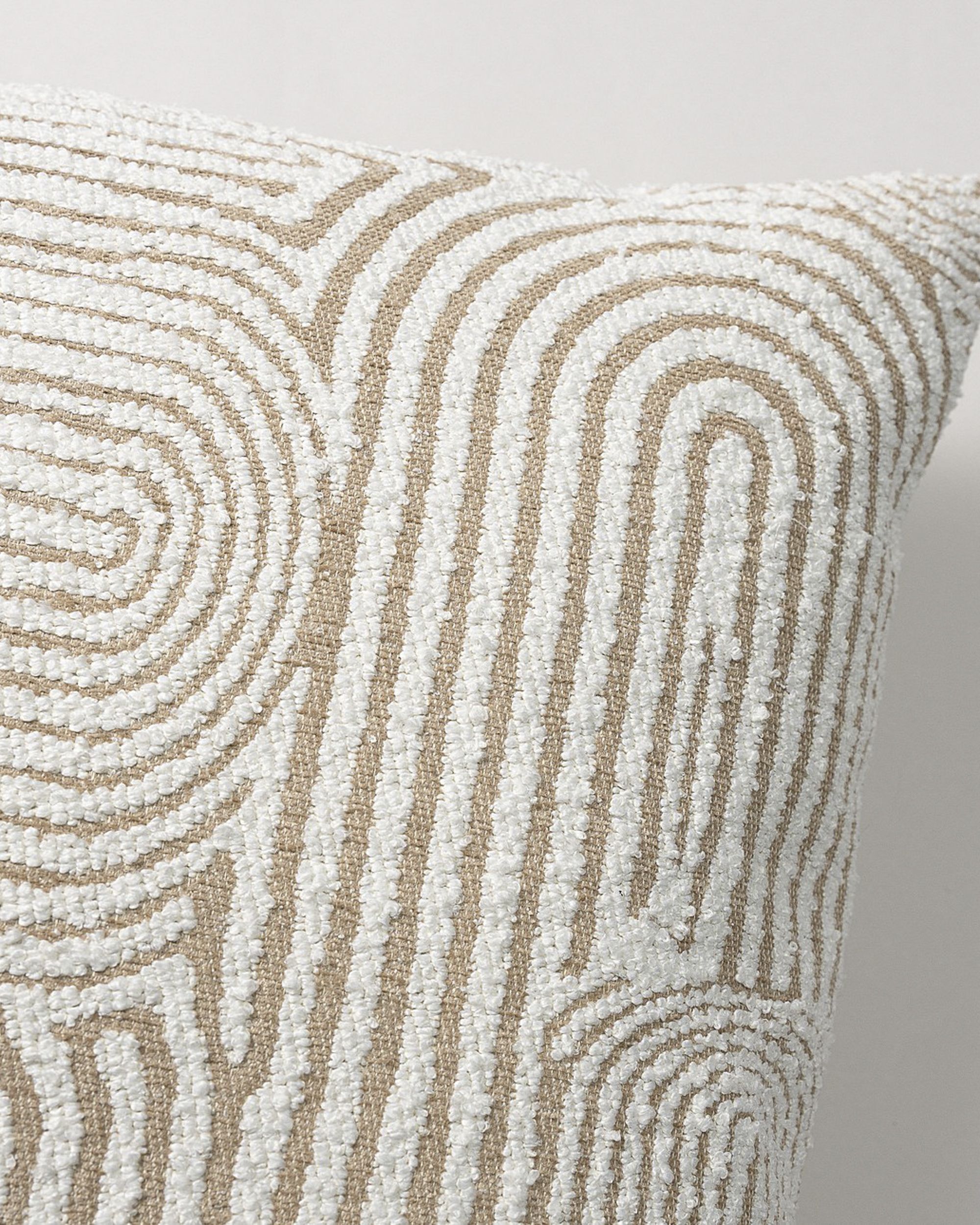Kissenhülle Mia rechteckig Farbe beige Stoff strukturiert, gemustert