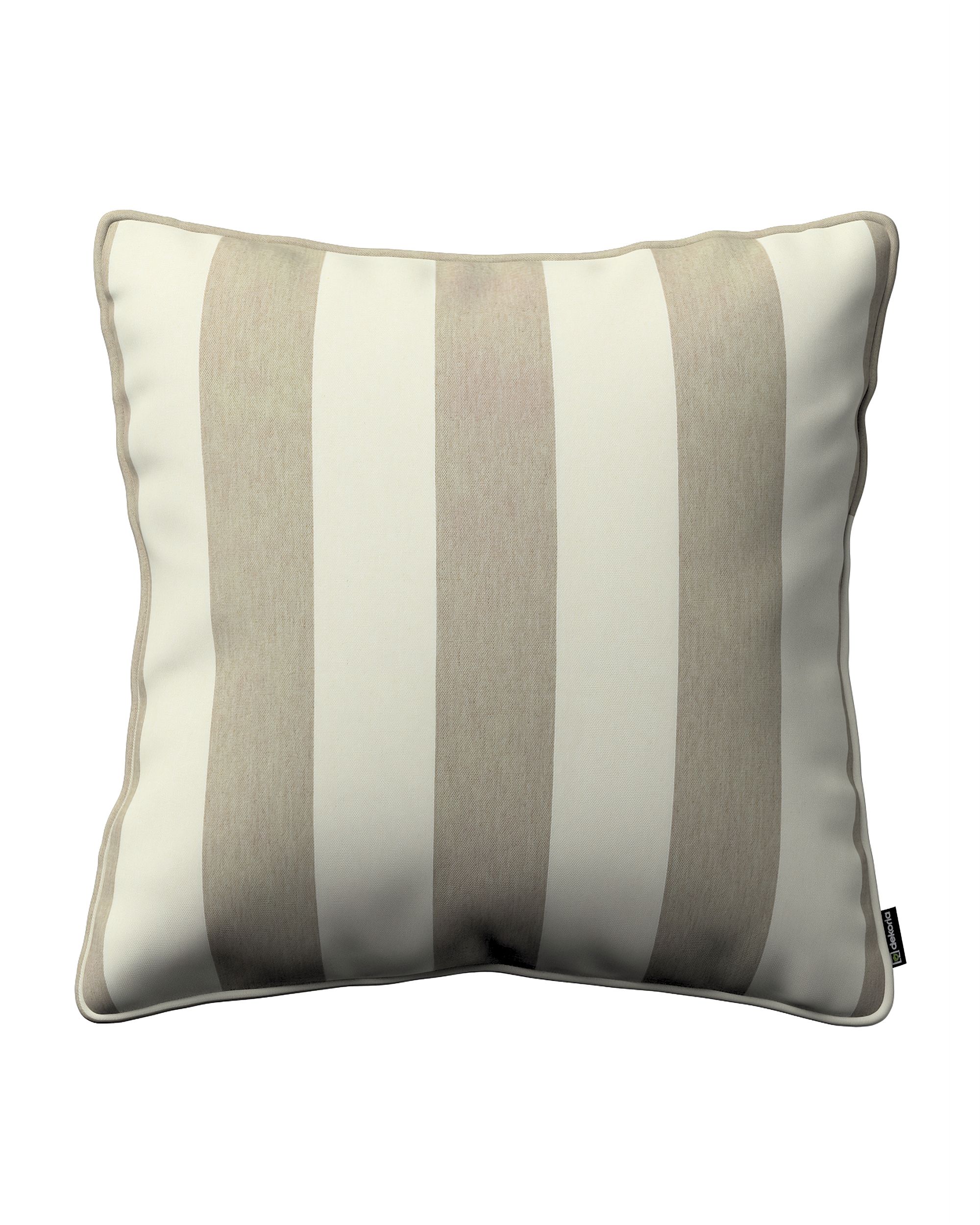 Kissenhülle Gabi mit Paspel Farbe beige Stoff gemustert