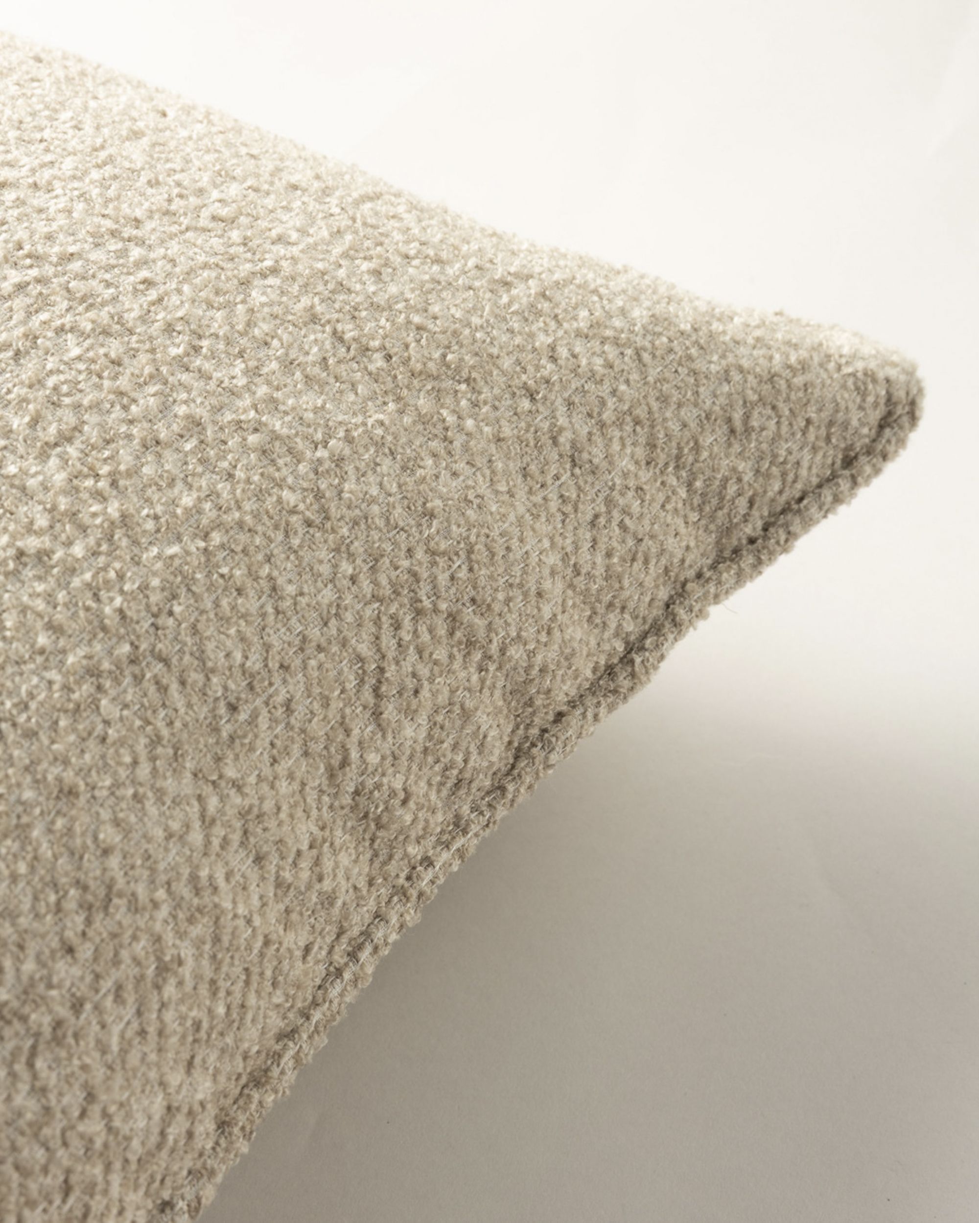 Kissenhülle Gabi mit Paspel Farbe beige Stoff strukturiert