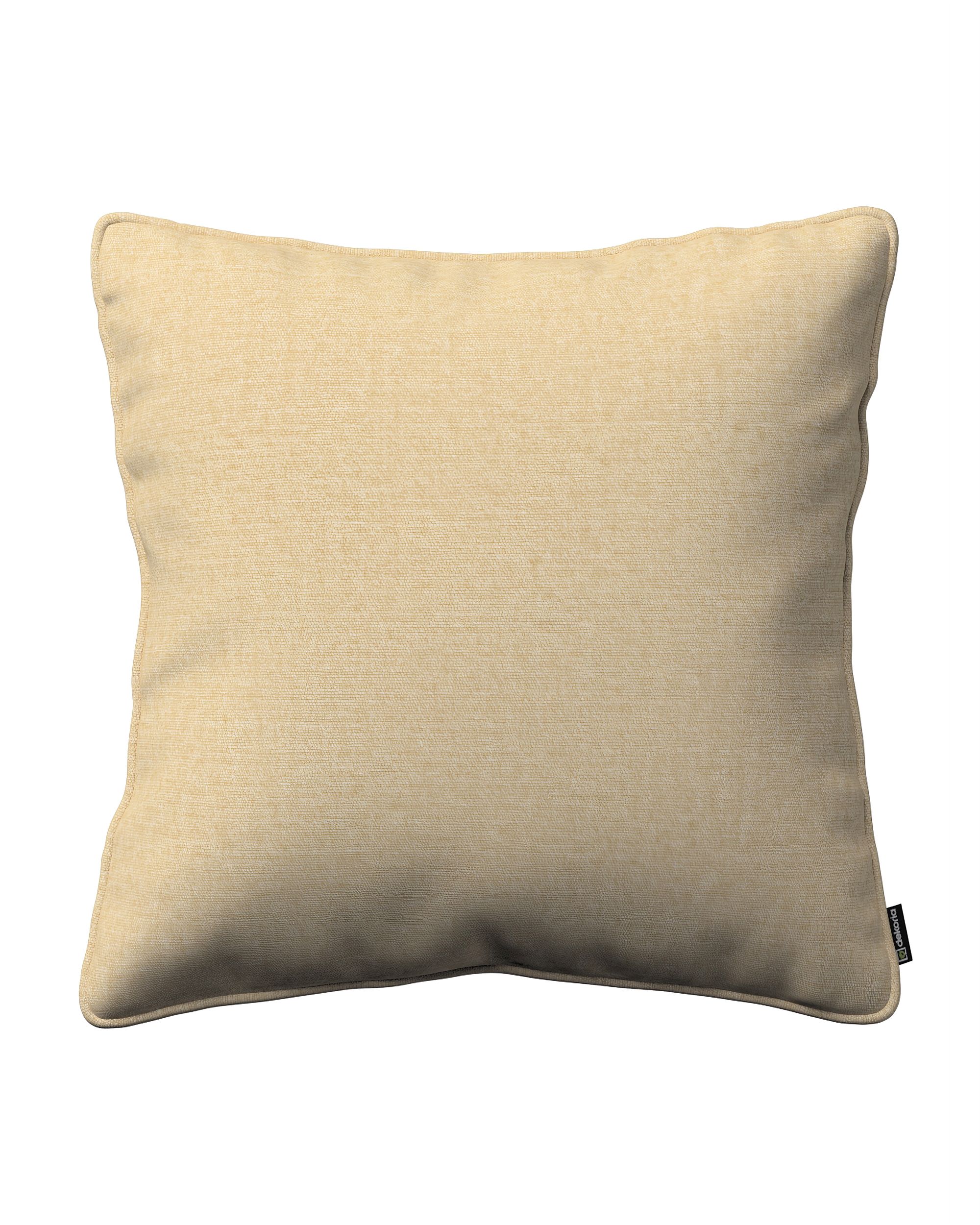 Kissenhülle Gabi mit Paspel Farbe beige Stoff glänzend, strukturiert