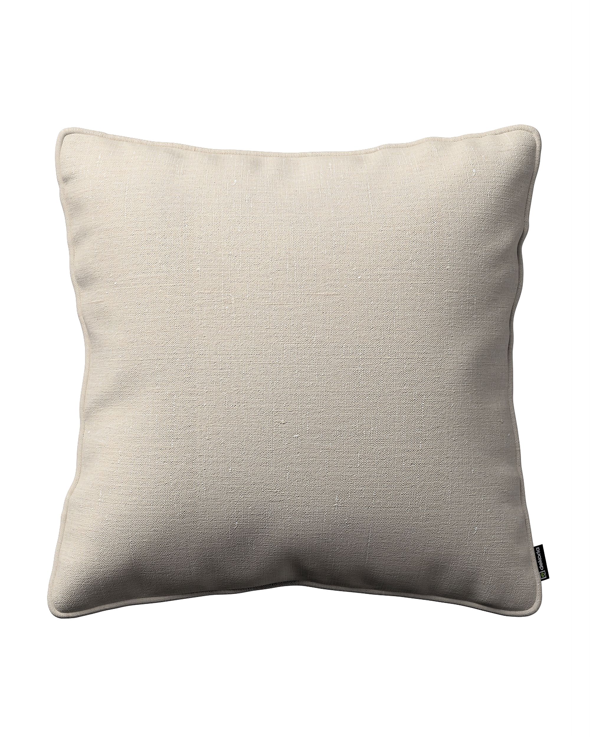 Kissenhülle Gabi mit Paspel Farbe beige Stoff halbtransparent, strukturiert