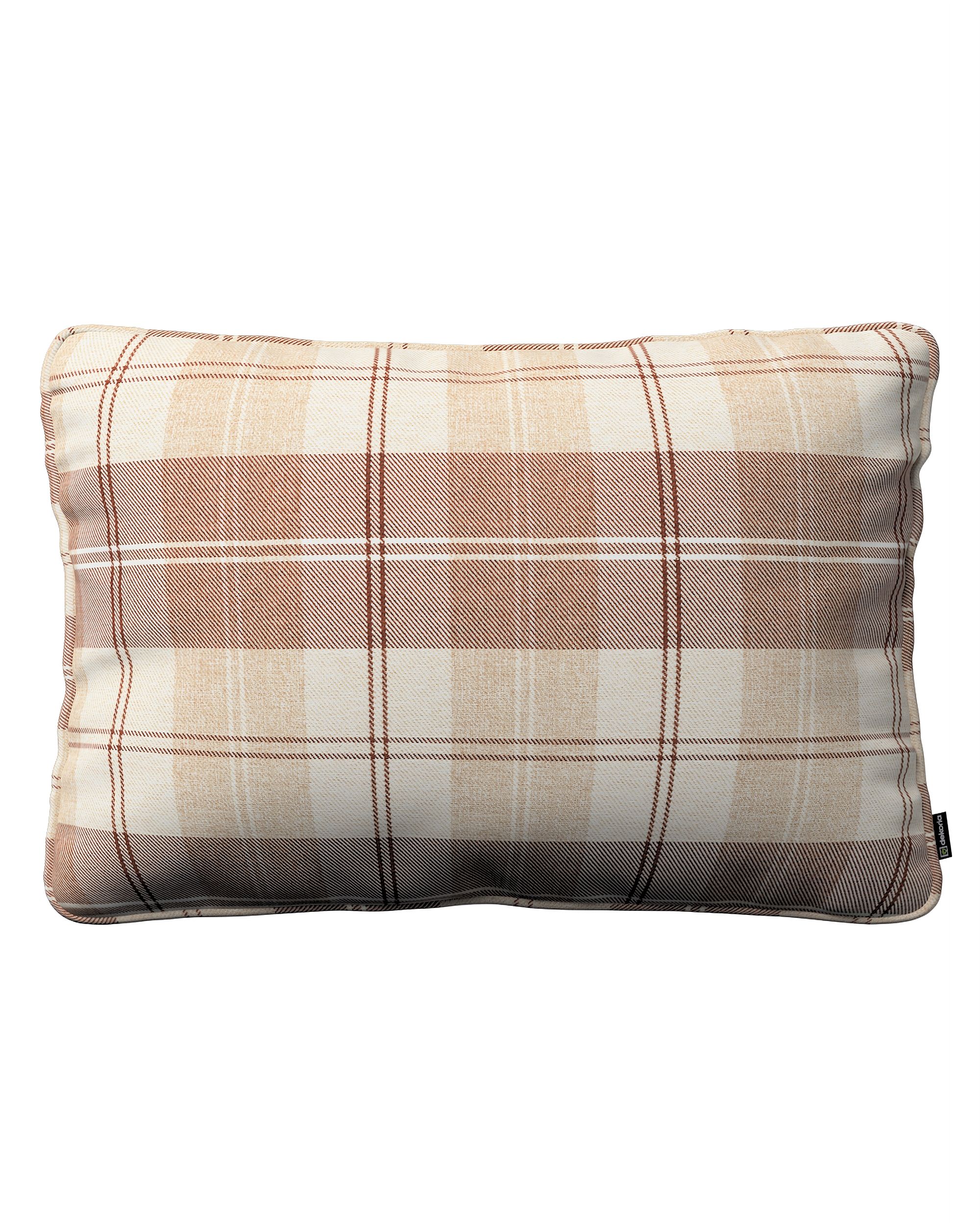 Kissenhülle Gabi mit Paspel 60x40cm Farbe beige Stoff strukturiert, gemustert