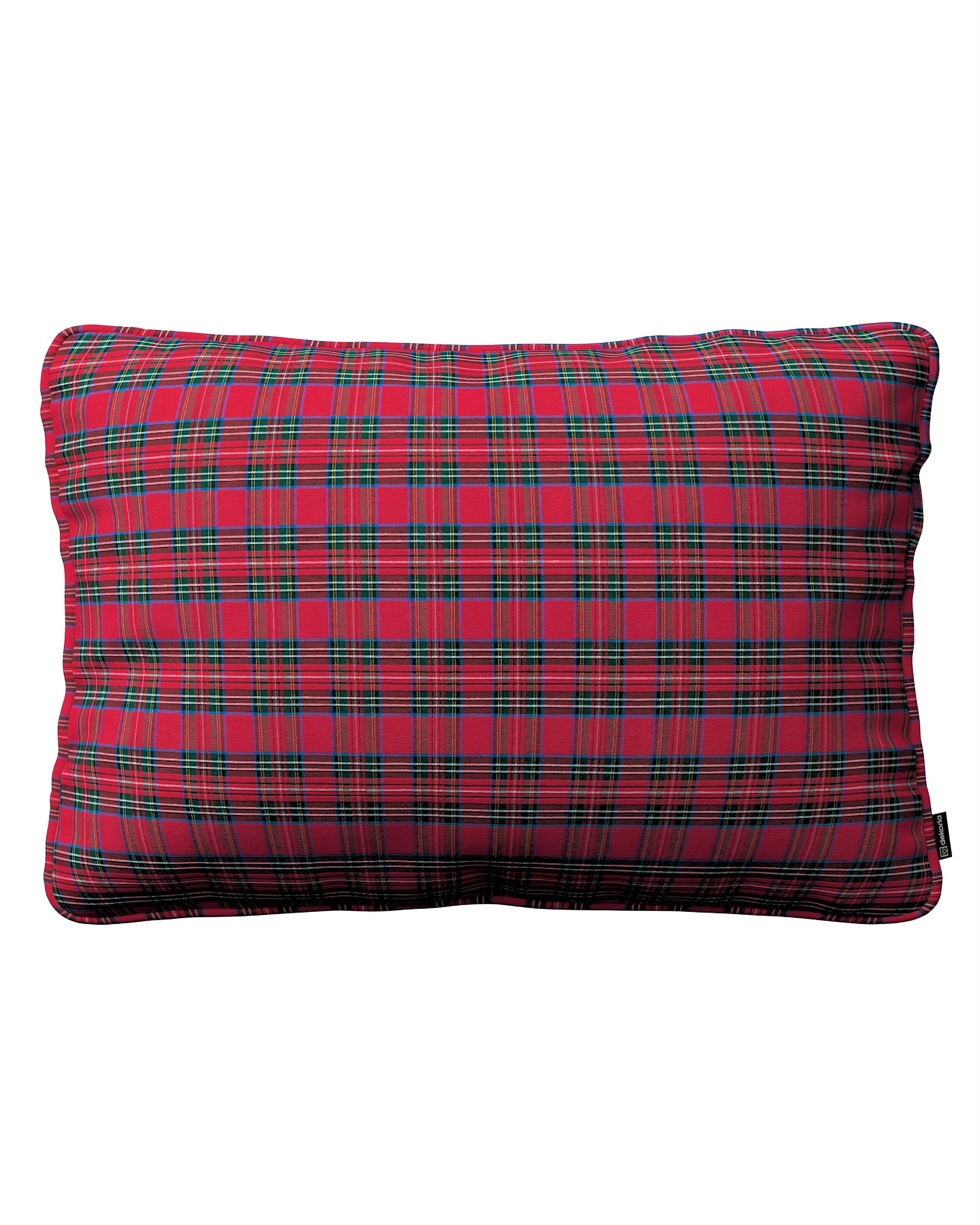 Kissenhülle Gabi mit Paspel 60x40cm Farbe rot Stoff gemustert