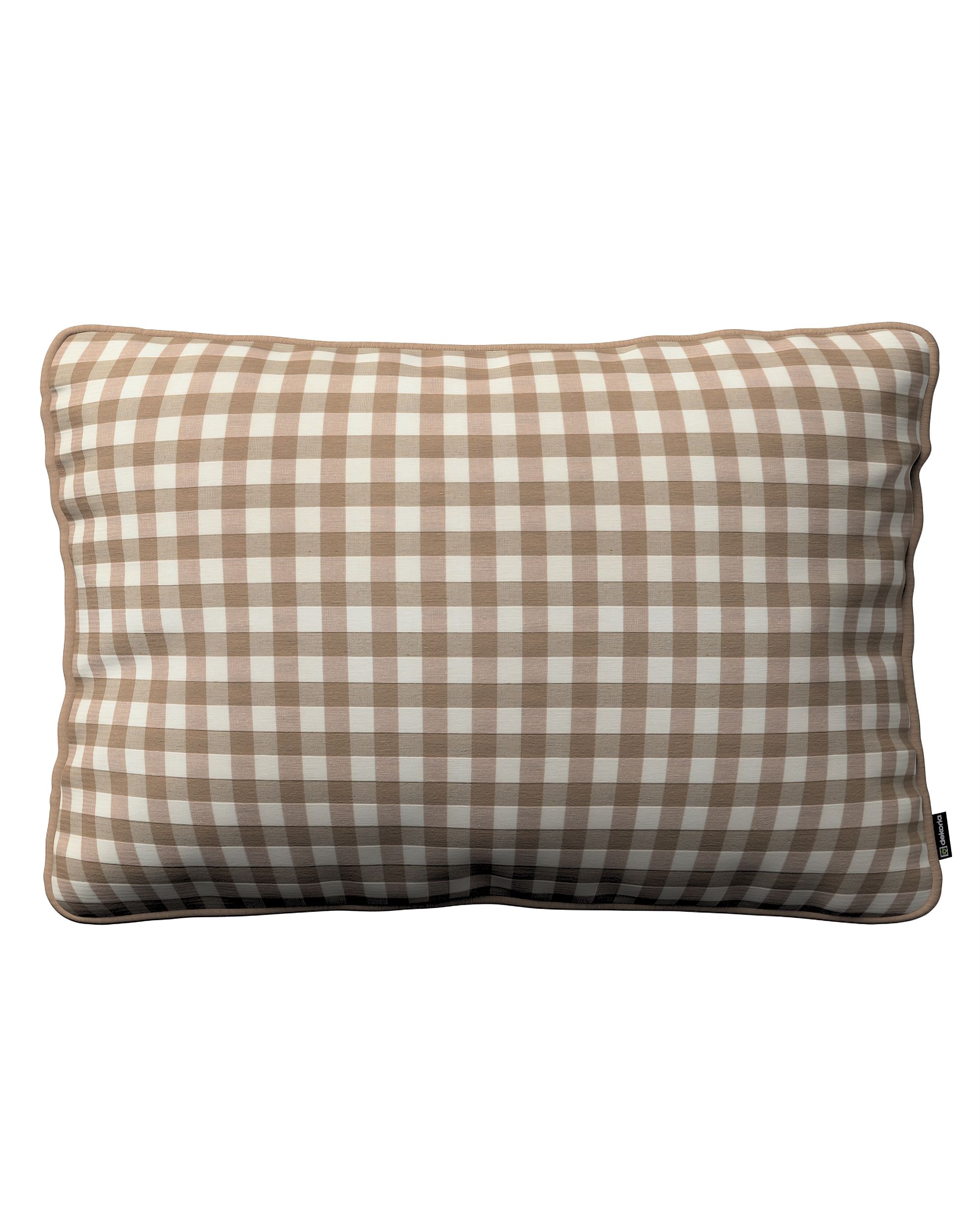 Kissenhülle Gabi mit Paspel 60x40cm Farbe beige Stoff gemustert