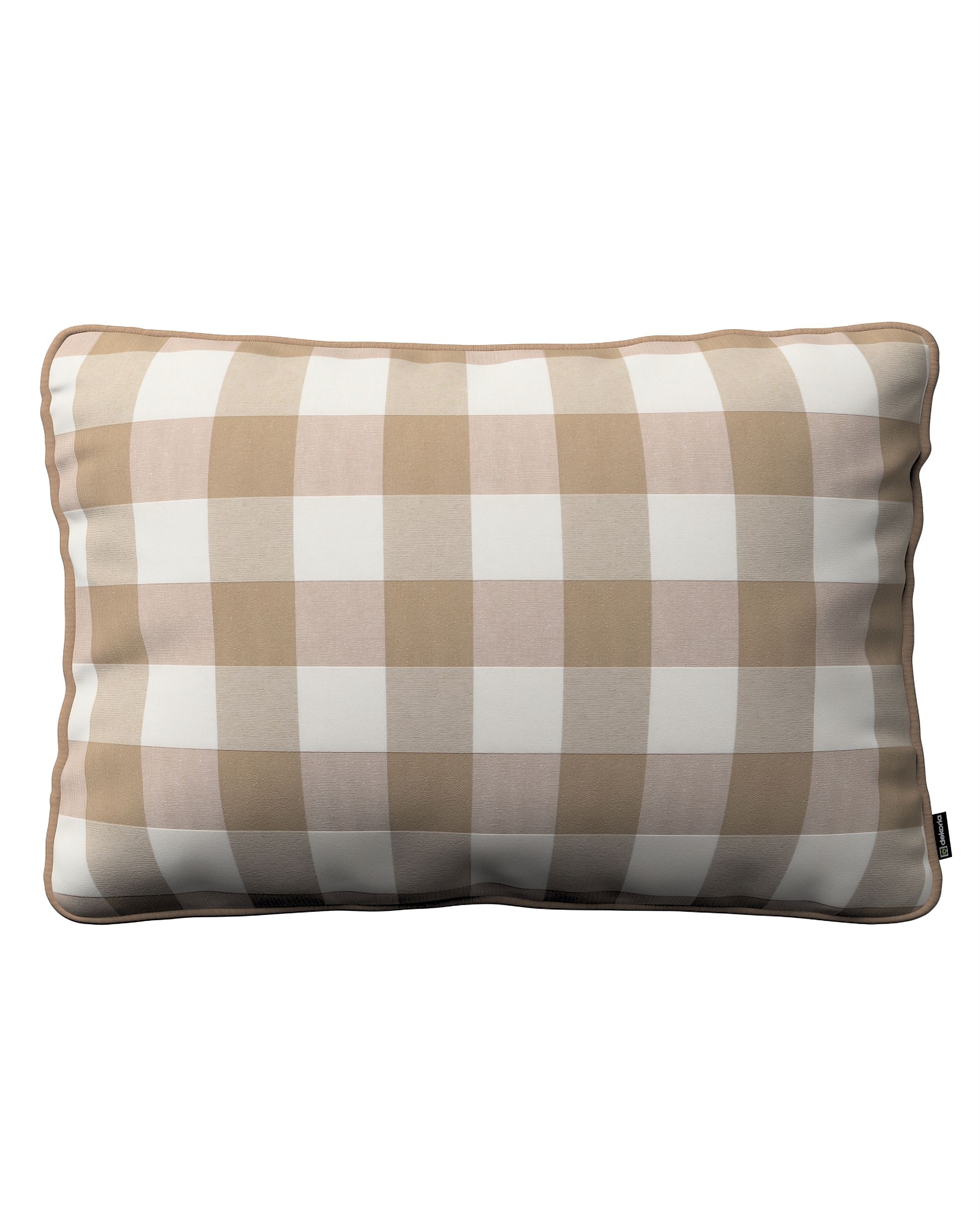 Kissenhülle Gabi mit Paspel 60x40cm Farbe beige Stoff gemustert