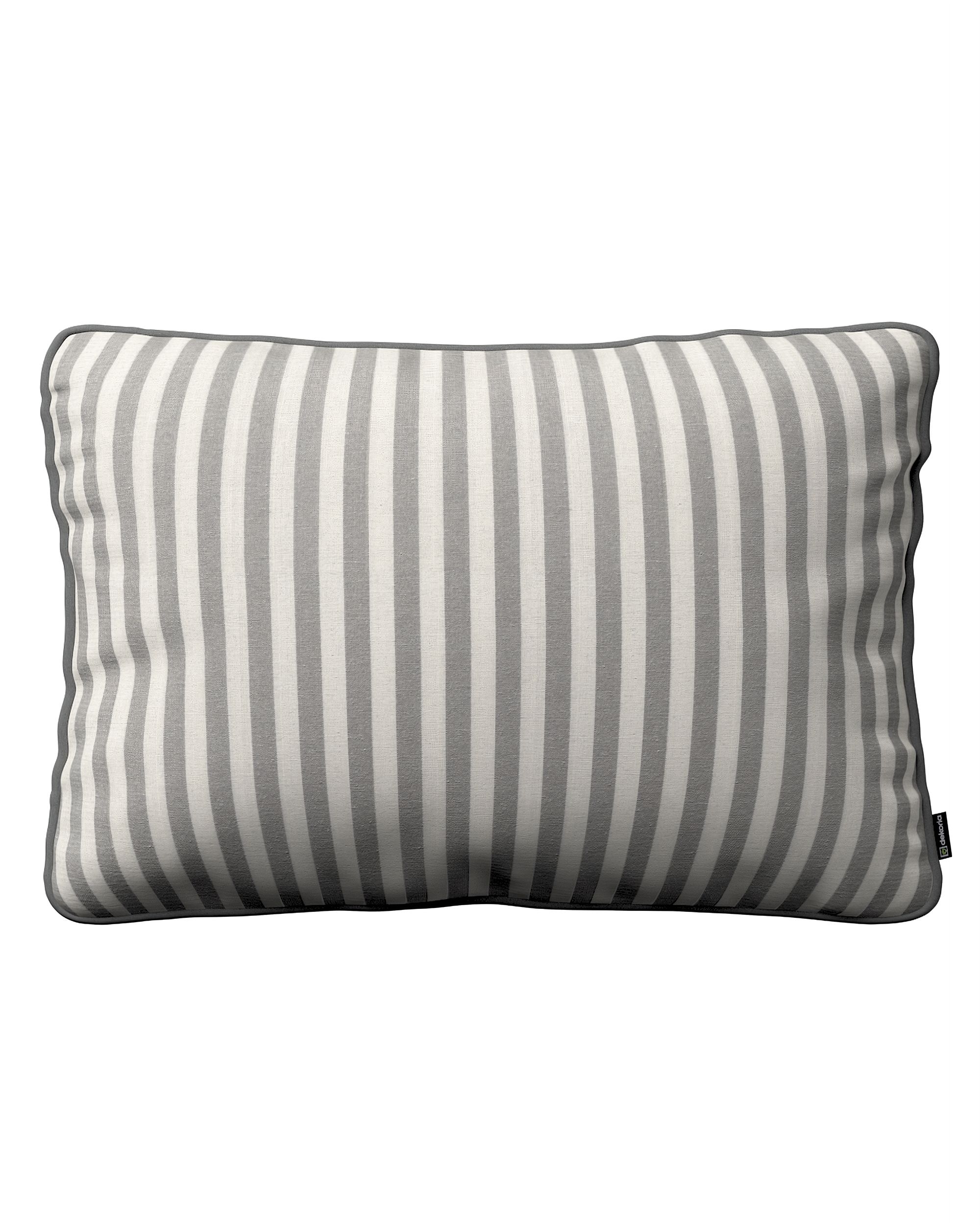 Kissenhülle Gabi mit Paspel 60x40cm Farbe grau Stoff gemustert