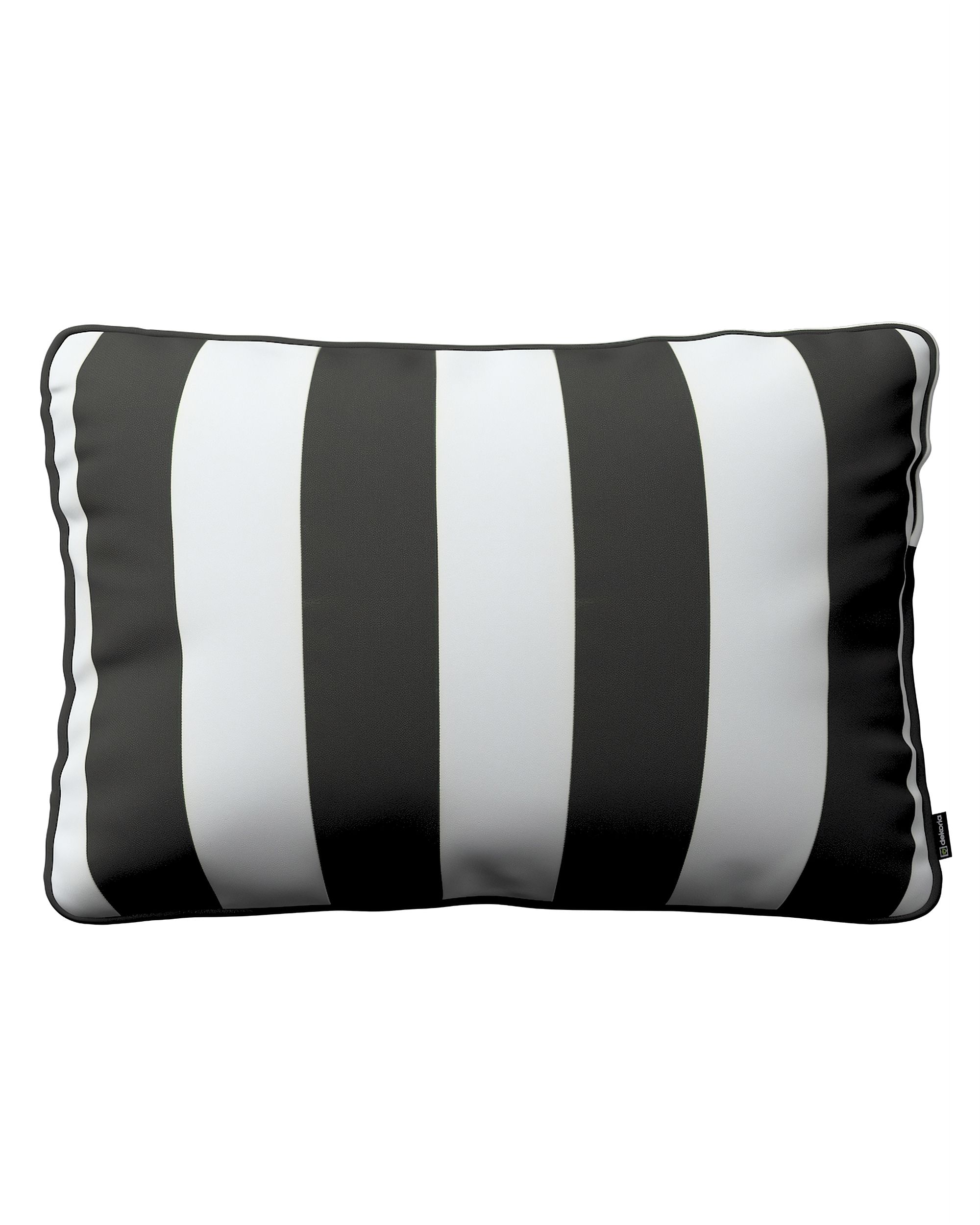 Kissenhülle Gabi mit Paspel 60x40cm Farbe schwarz Stoff gemustert