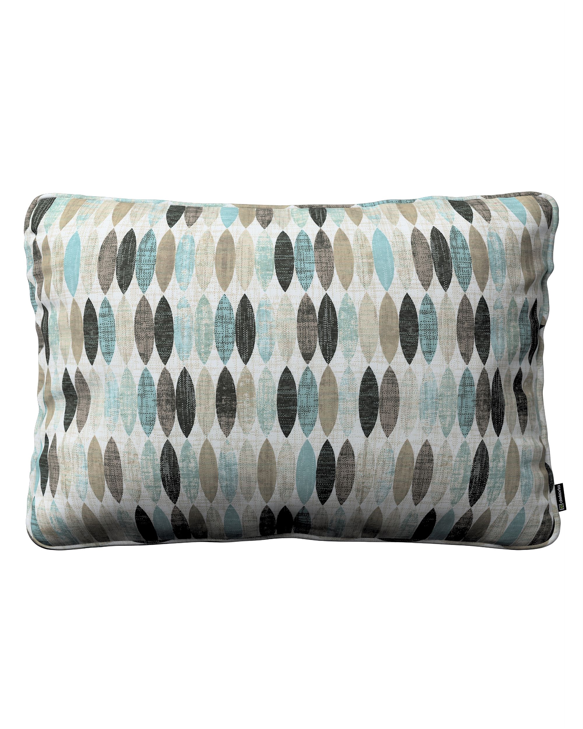 Kissenhülle Gabi mit Paspel 60x40cm Farbe beige Stoff gemustert