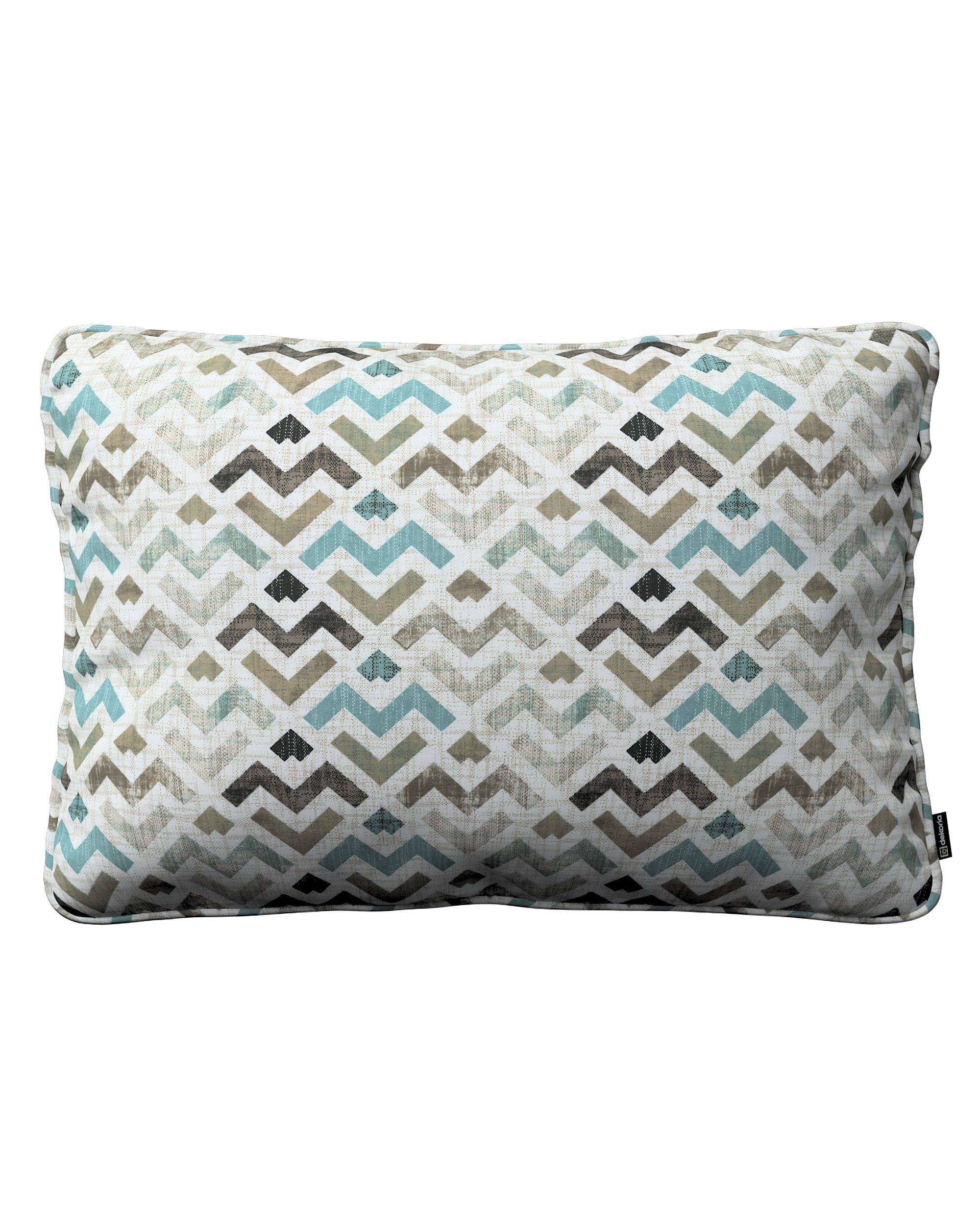 Kissenhülle Gabi mit Paspel 60x40cm Farbe braun Stoff gemustert