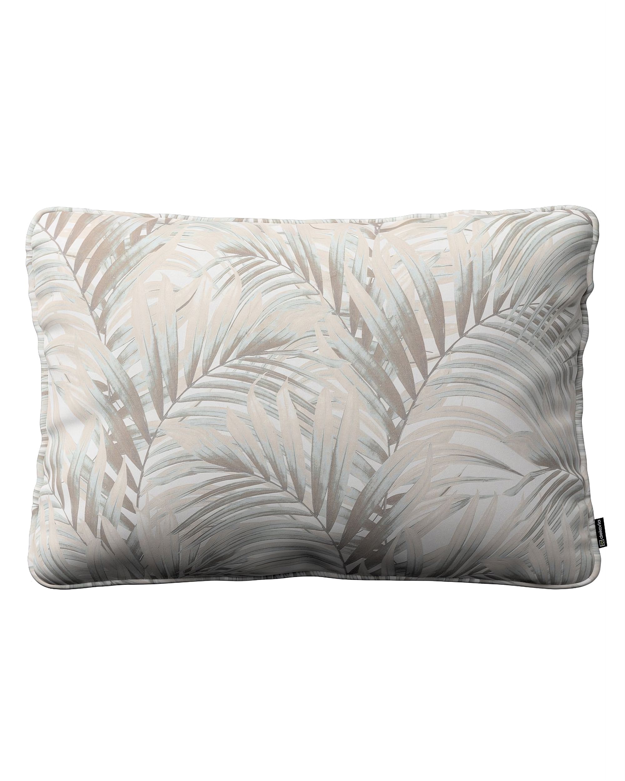 Kissenhülle Gabi mit Paspel 60x40cm Farbe beige Stoff gemustert