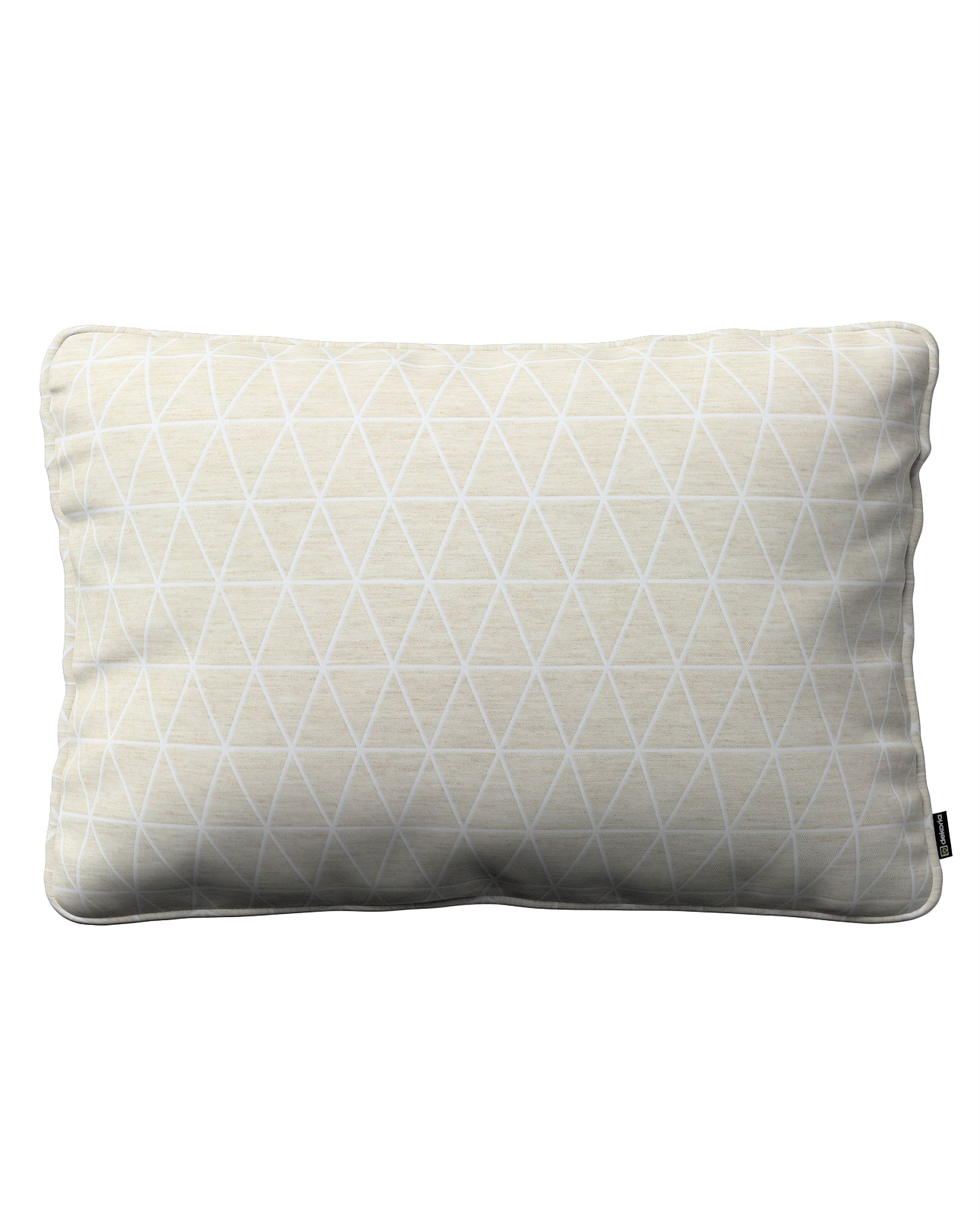 Kissenhülle Gabi mit Paspel 60x40cm Farbe beige Stoff strukturiert, gemustert