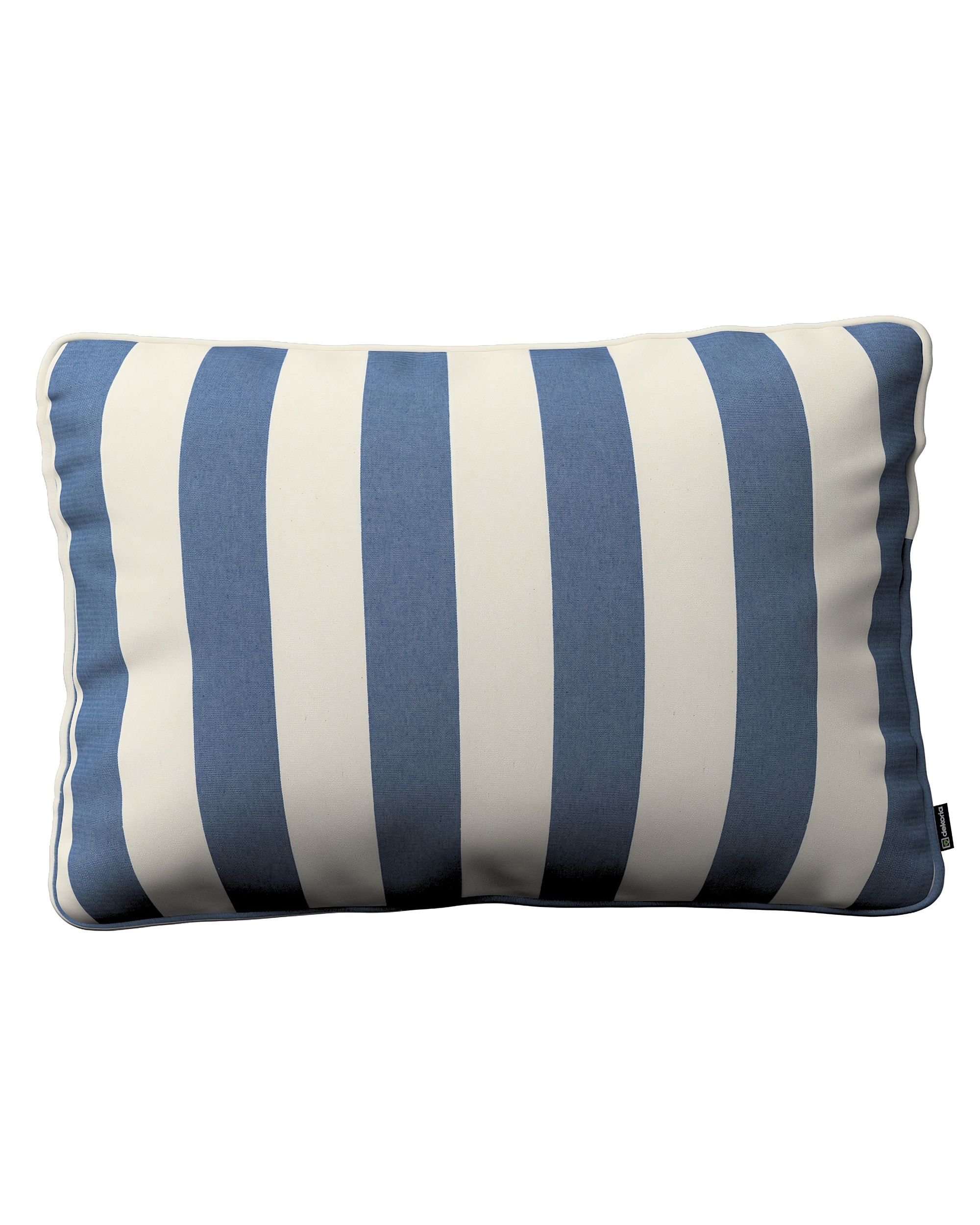 Kissenhülle Gabi mit Paspel 60x40cm Farbe blau Stoff gemustert