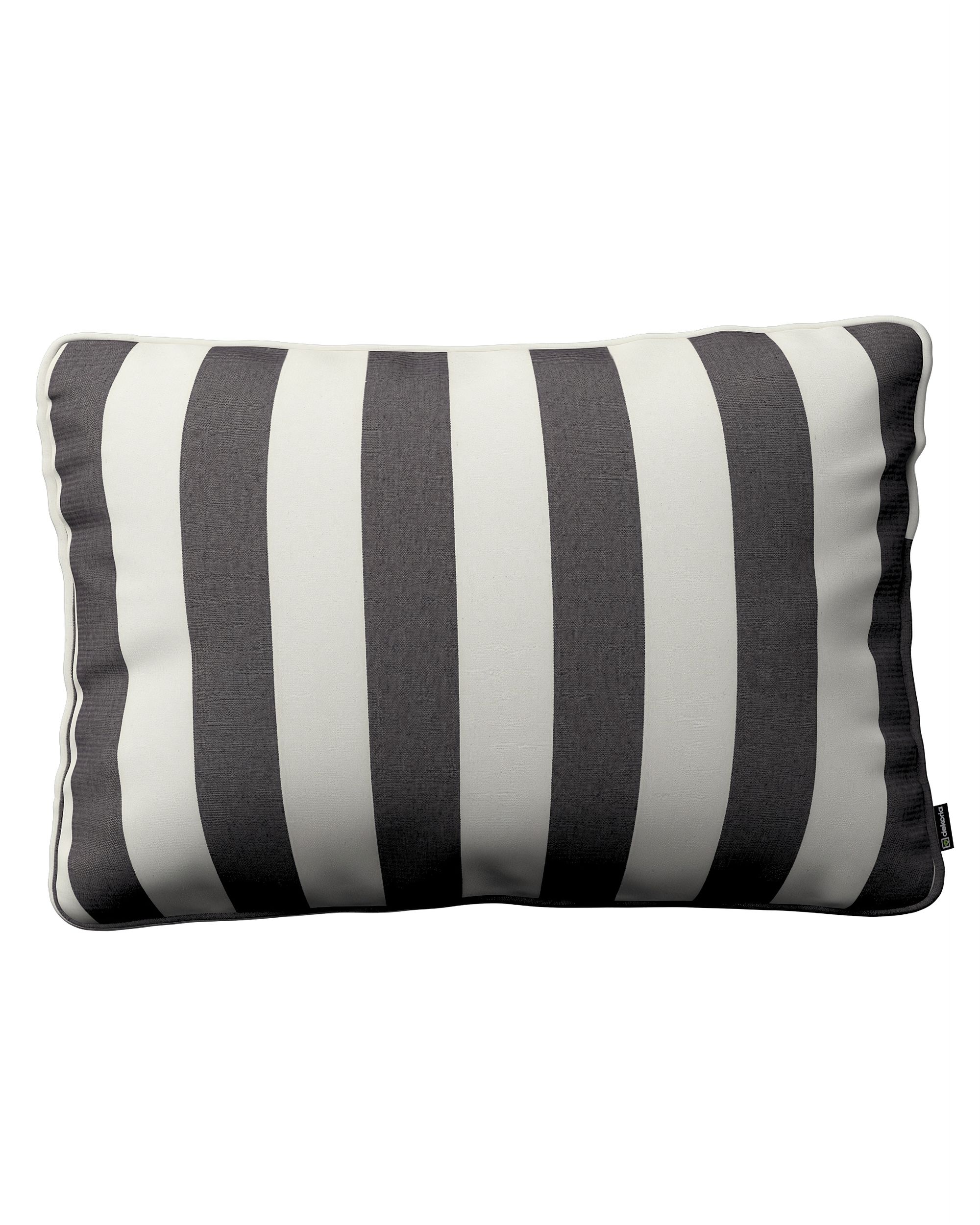 Kissenhülle Gabi mit Paspel 60x40cm Farbe schwarz Stoff gemustert